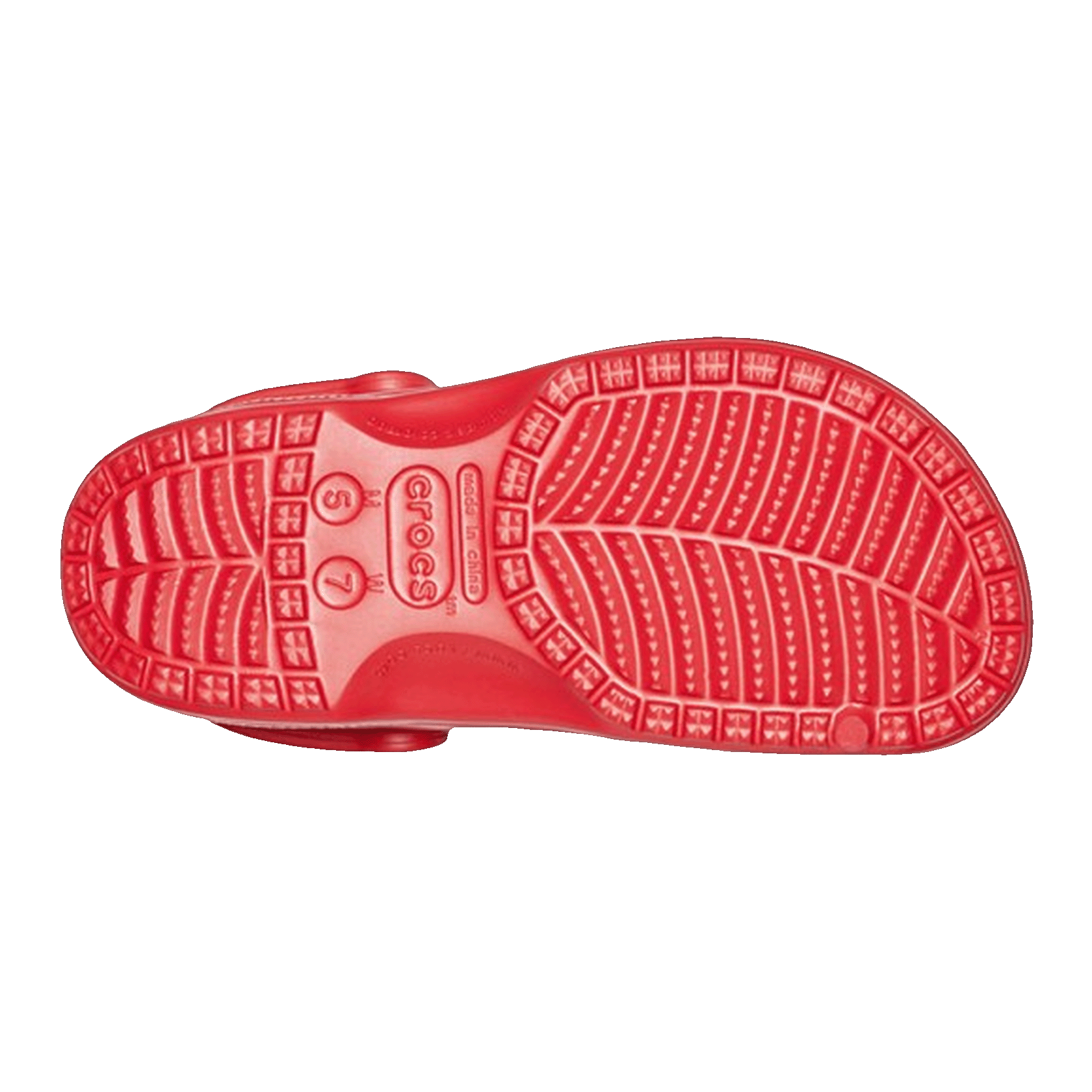Crocs Baya Clog Red Sohle