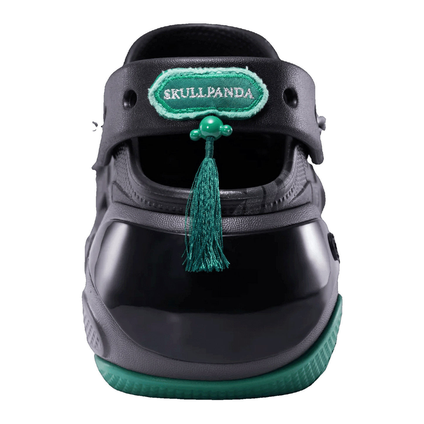 Crocs Bubble Crush Clog Pop Mart SKULLPANDA Black Green Back