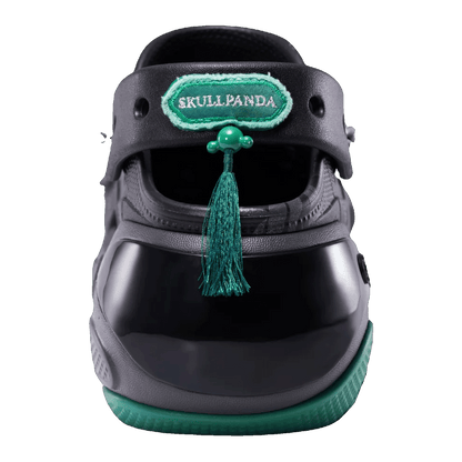 Crocs Bubble Crush Clog Pop Mart SKULLPANDA Black Green Back