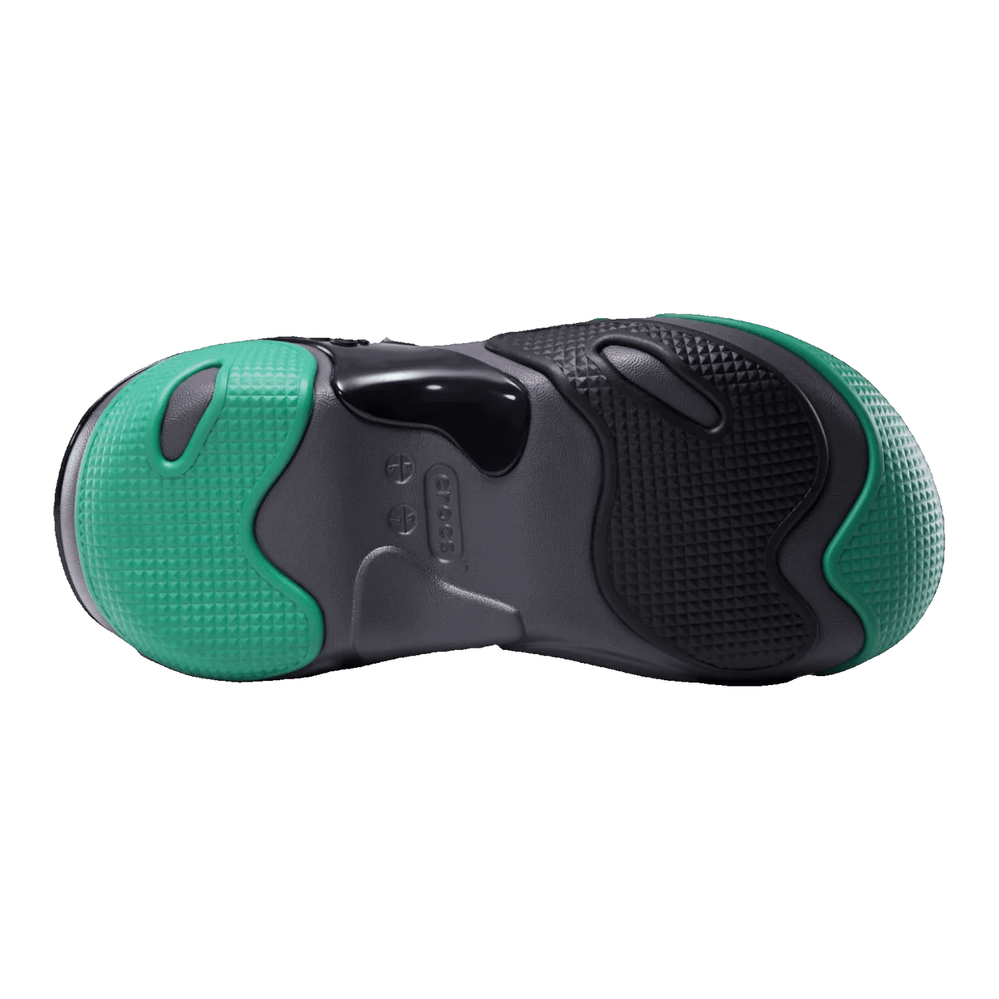 Crocs Bubble Crush Clog Pop Mart SKULLPANDA Black Green Sohle