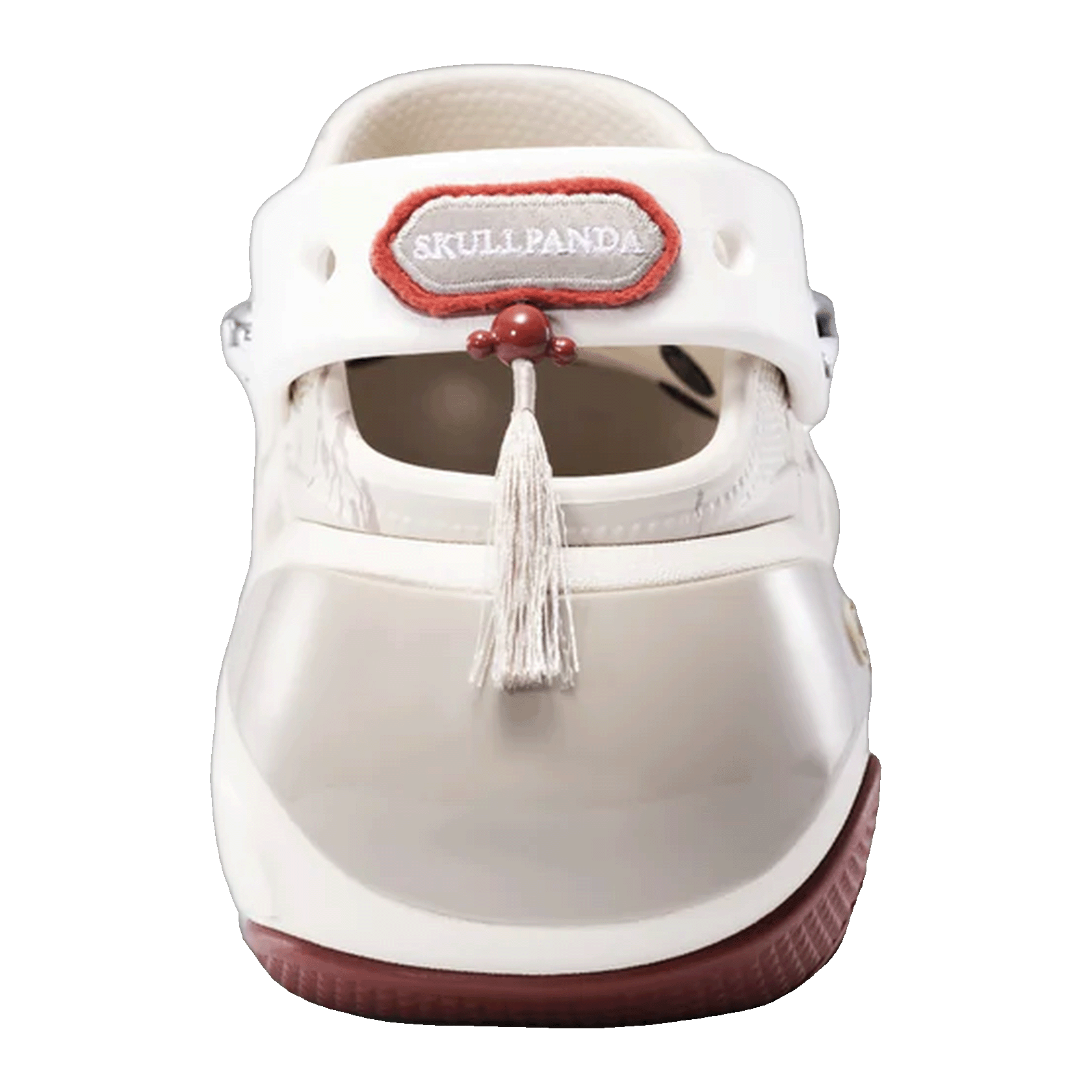 Crocs Bubble Crush Clog Pop Mart SKULLPANDA White Red Back