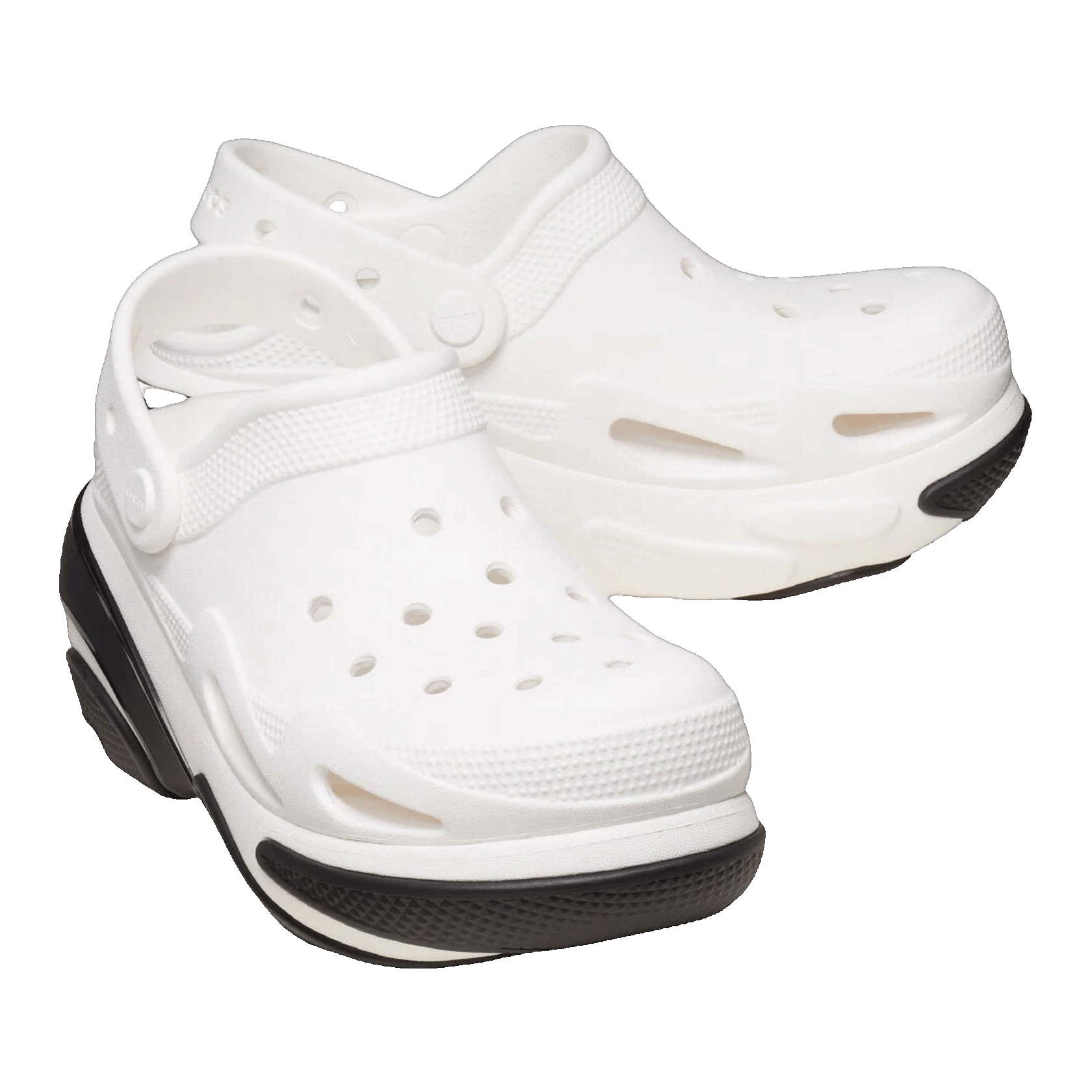 Crocs Bubble Crush Clog White Black Side
