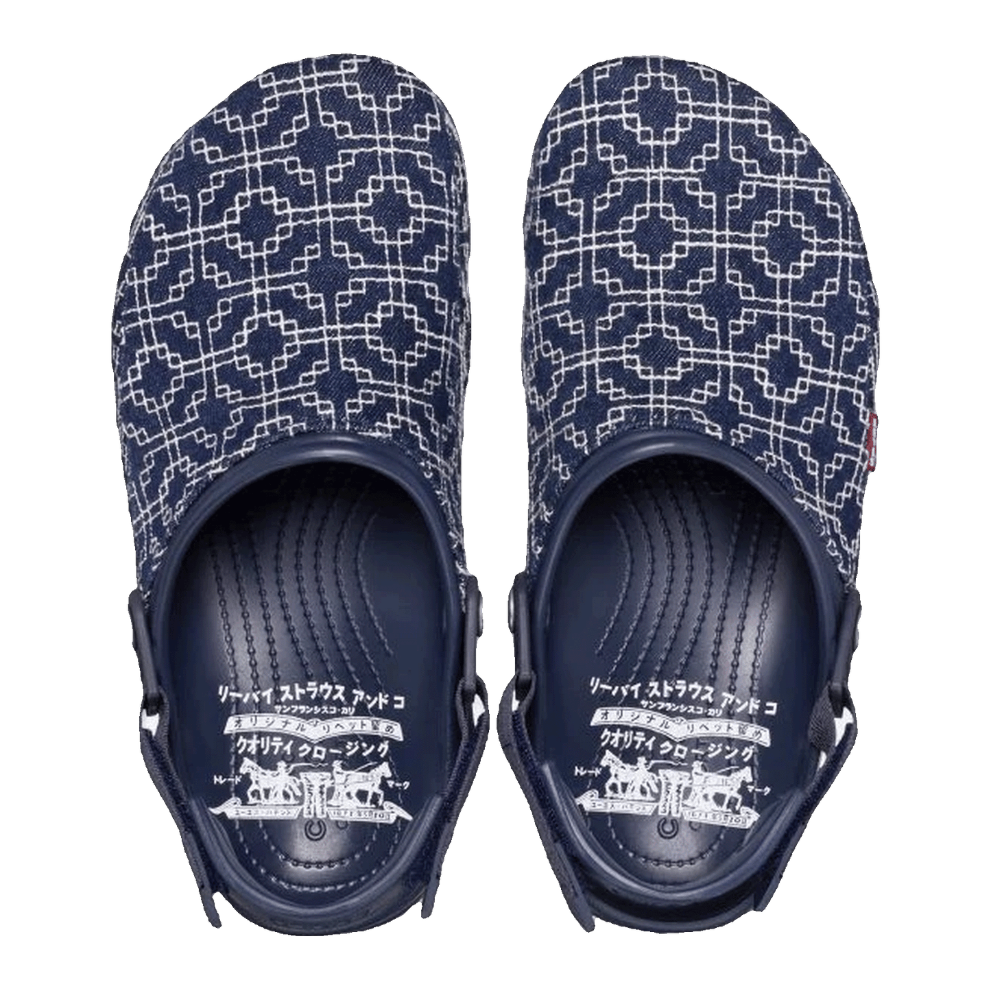 Crocs Classic All-Terrain Clog Levi's Sashiko Dark Wash Oben