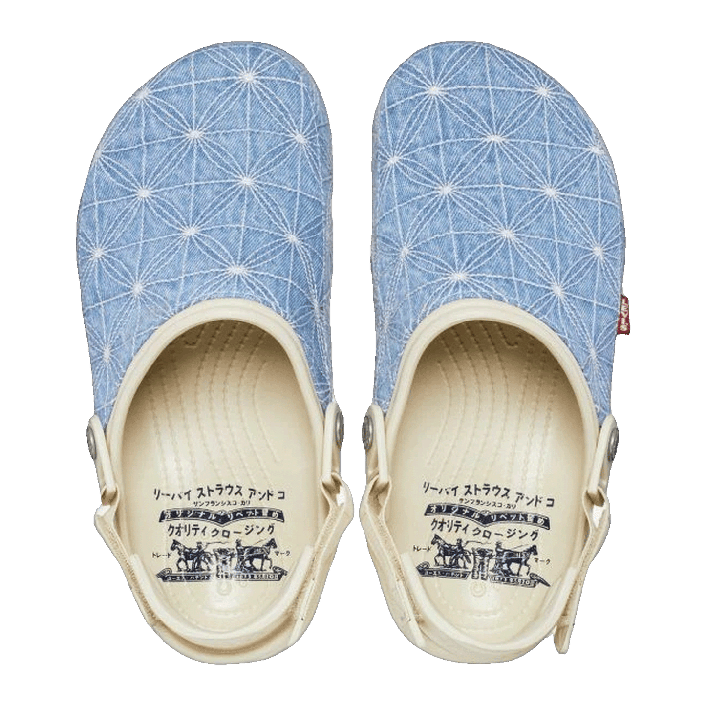 Crocs Classic All-Terrain Clog Levi's Sashiko Light Wash Oben