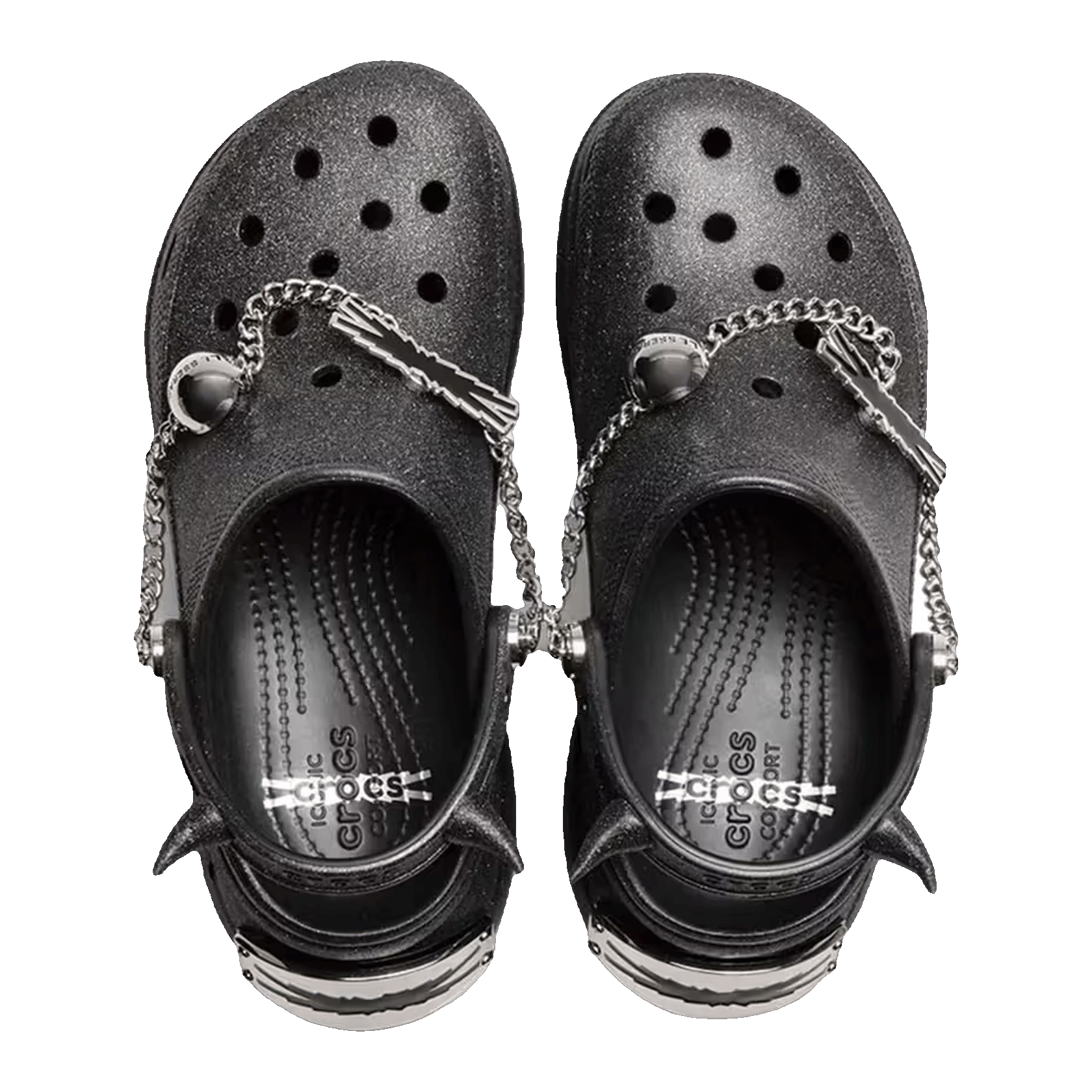 Crocs Classic Bae Clog LE SSERAFIM Glitter Black (W) Oben