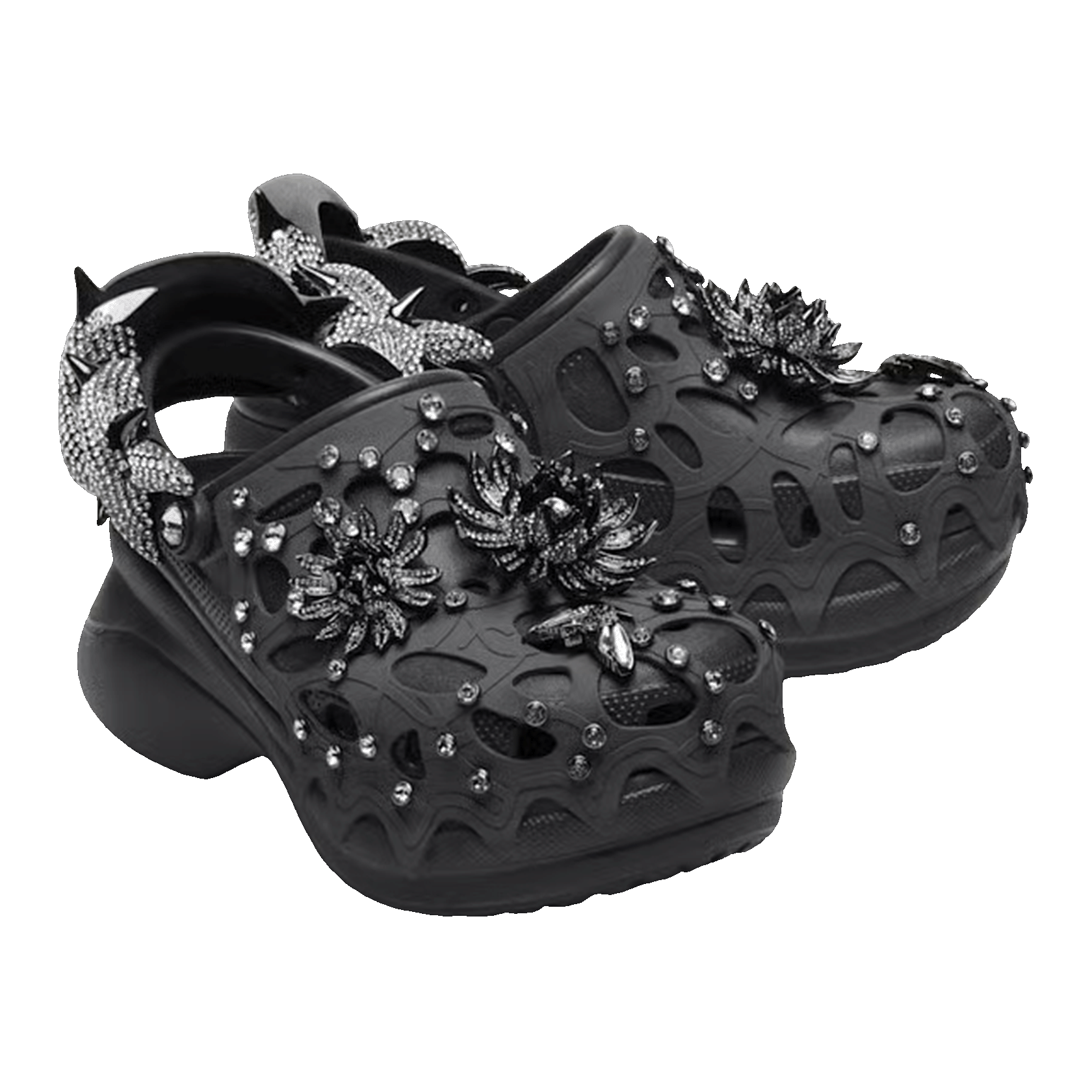 Crocs Classic Bae Clog Swarovski Black (W) Side