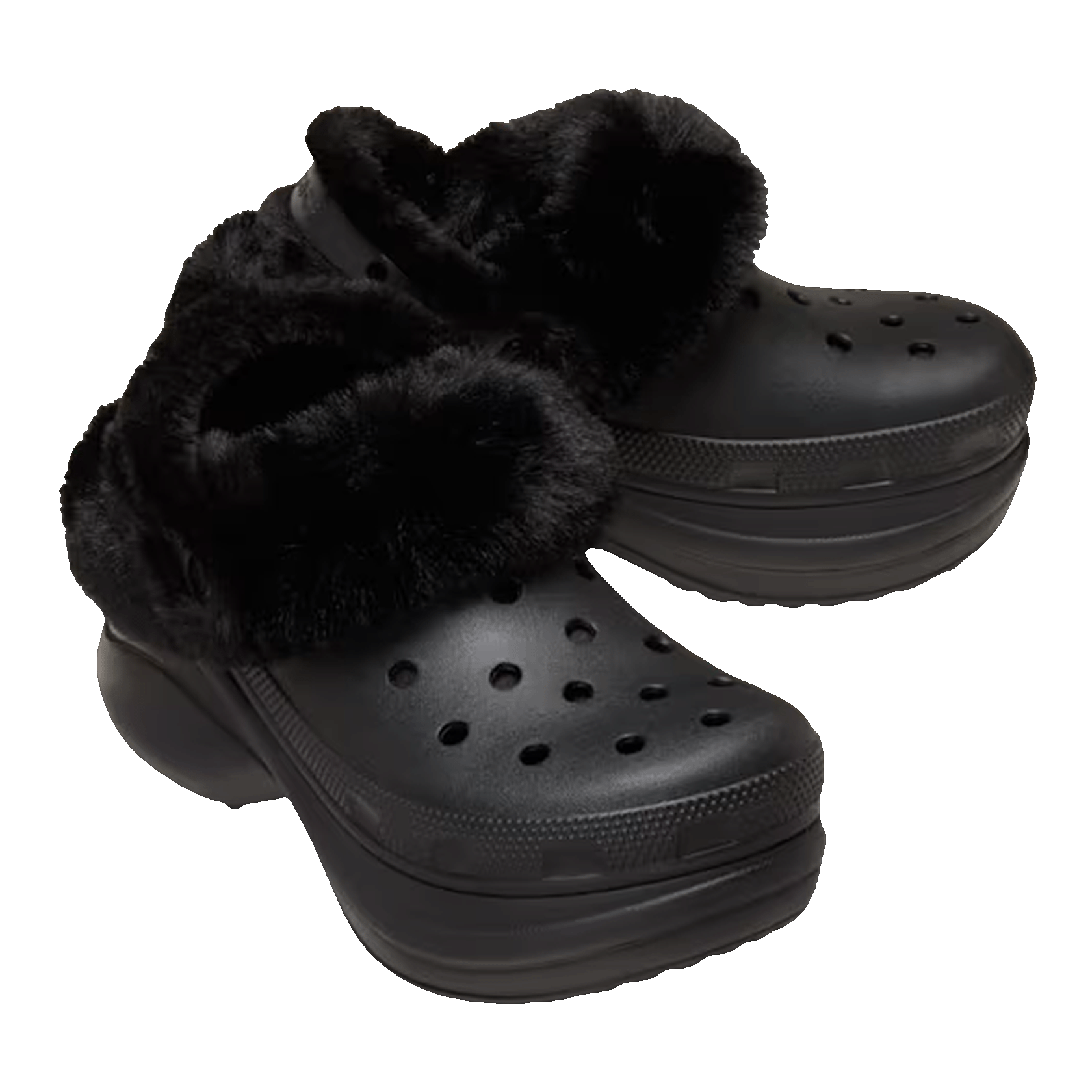 Crocs Classic Bae Lined Clog Black (W) Side