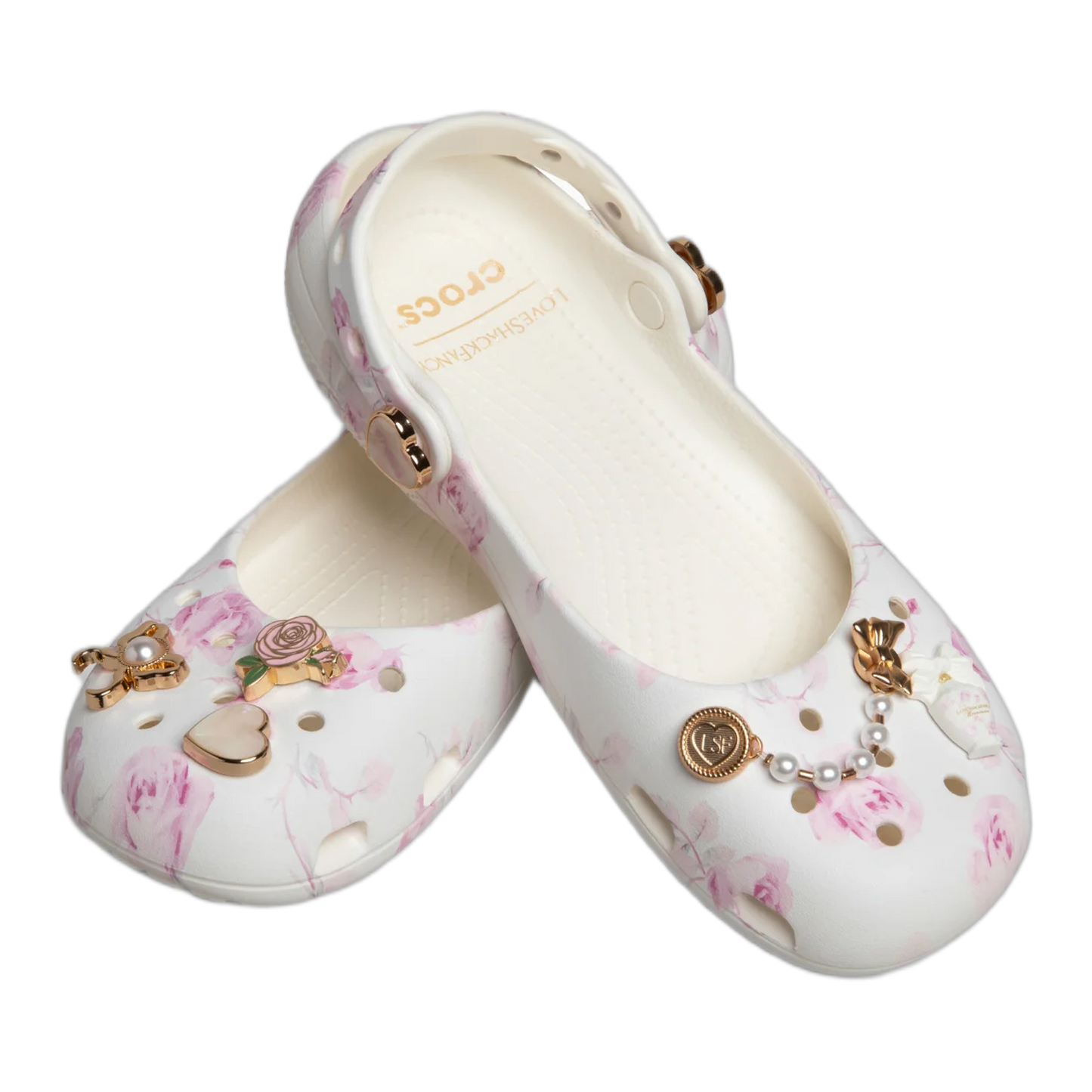 Crocs Classic Ballet Flat LoveShackFancy Oyster (W) Side 212787-159