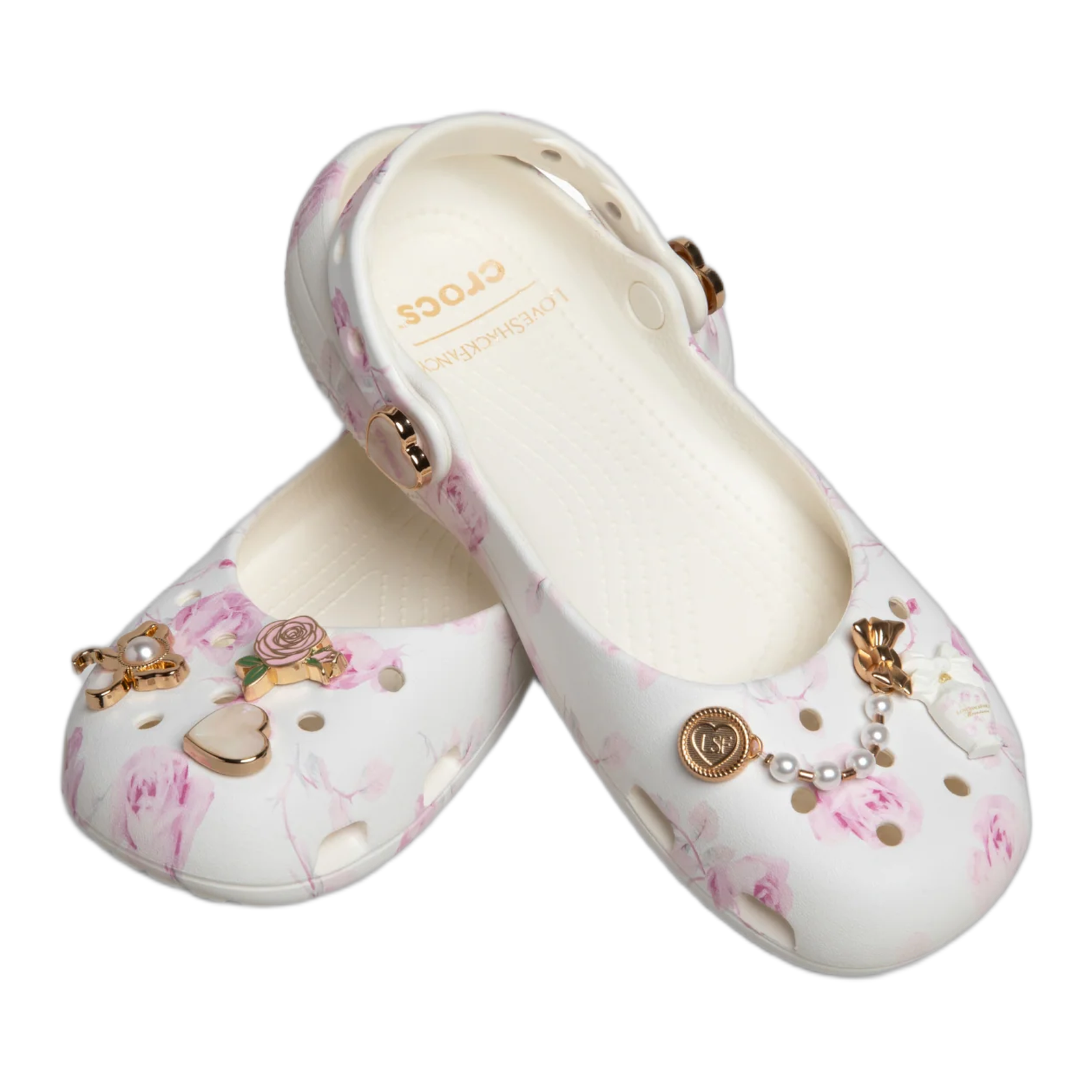 Crocs Classic Ballet Flat LoveShackFancy Oyster (W) Side 212787-159