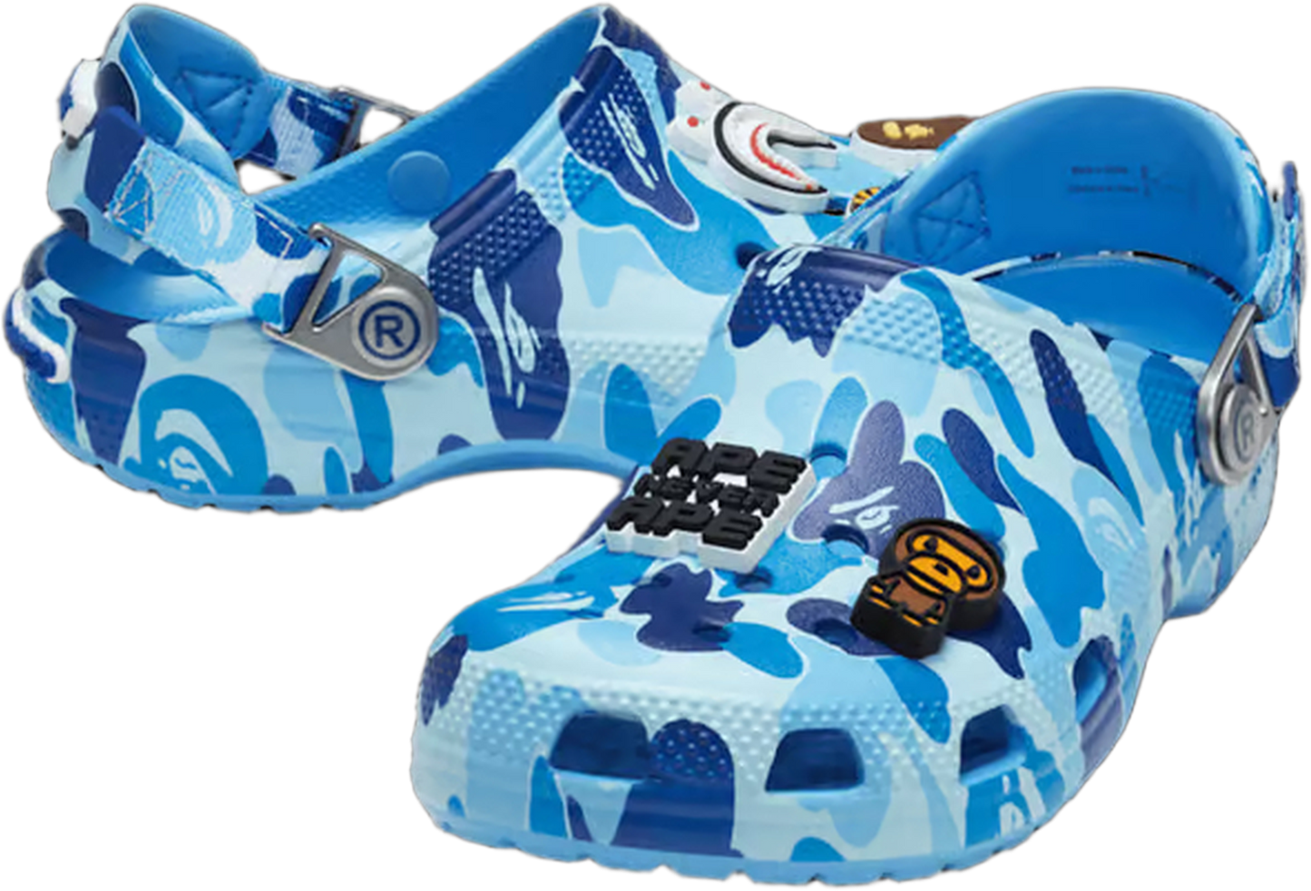 Crocs Classic Clog A Bathing Ape ABC Camo Blue (Kids) Side