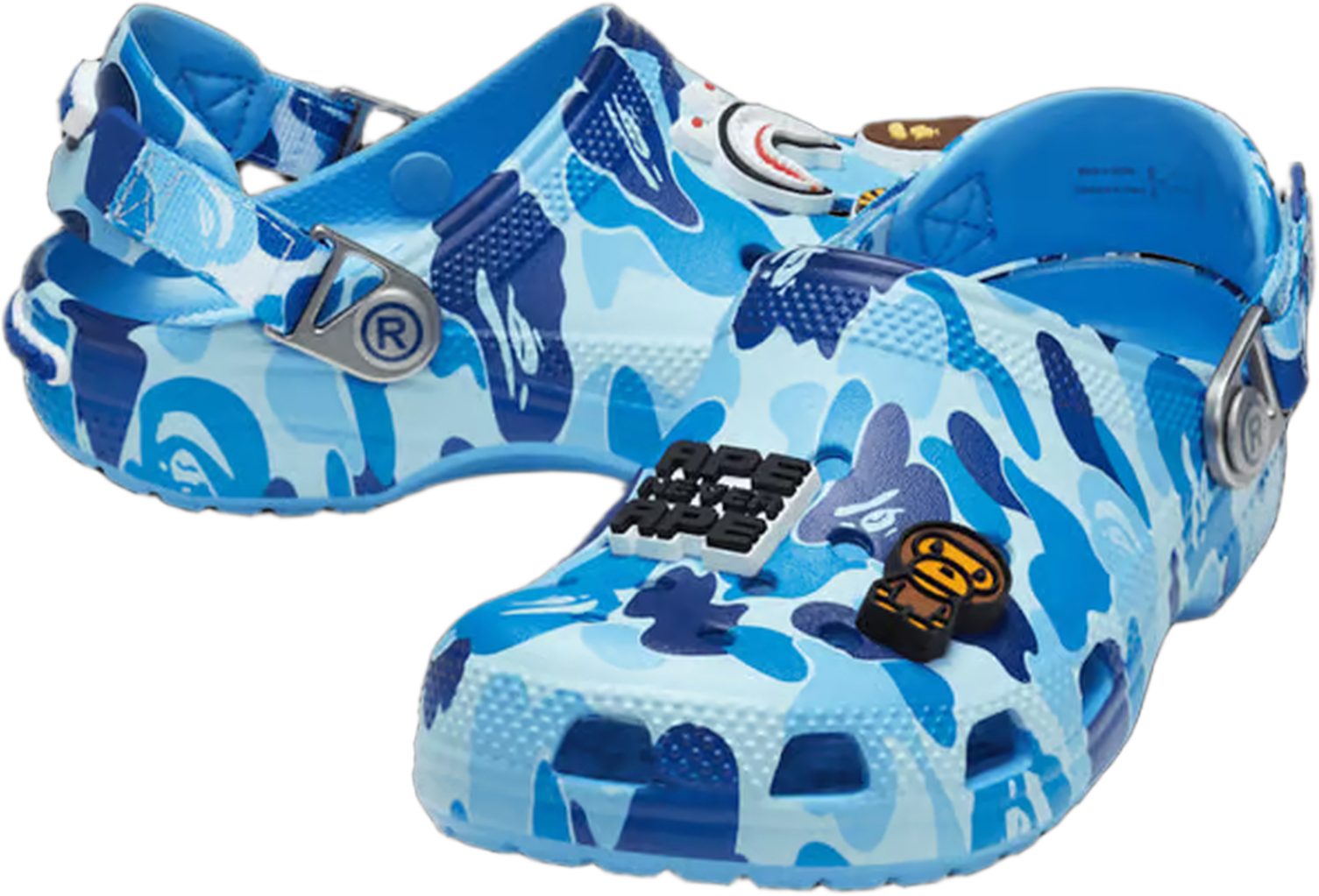 Crocs Classic Clog A Bathing Ape ABC Camo Blue (Kids) Side