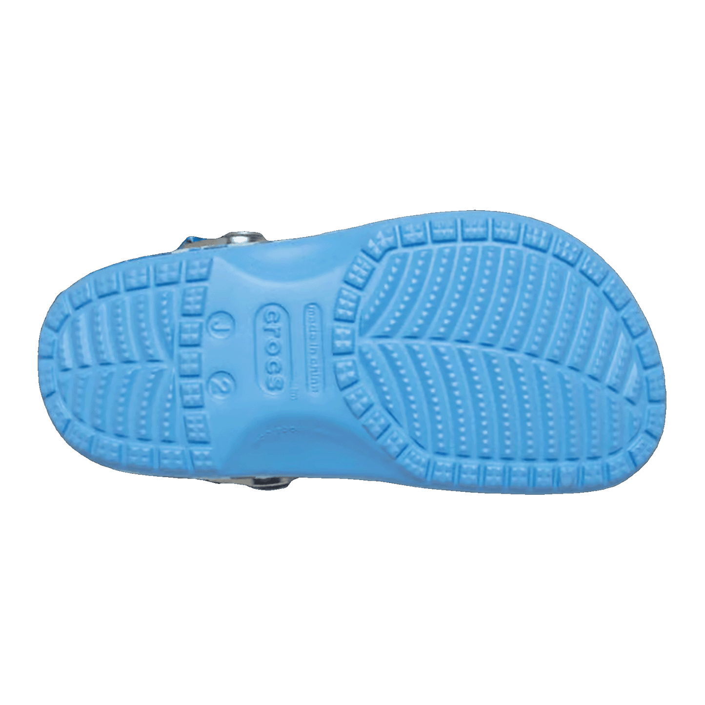 Crocs Classic Clog A Bathing Ape ABC Camo Blue (Kids) Sohle