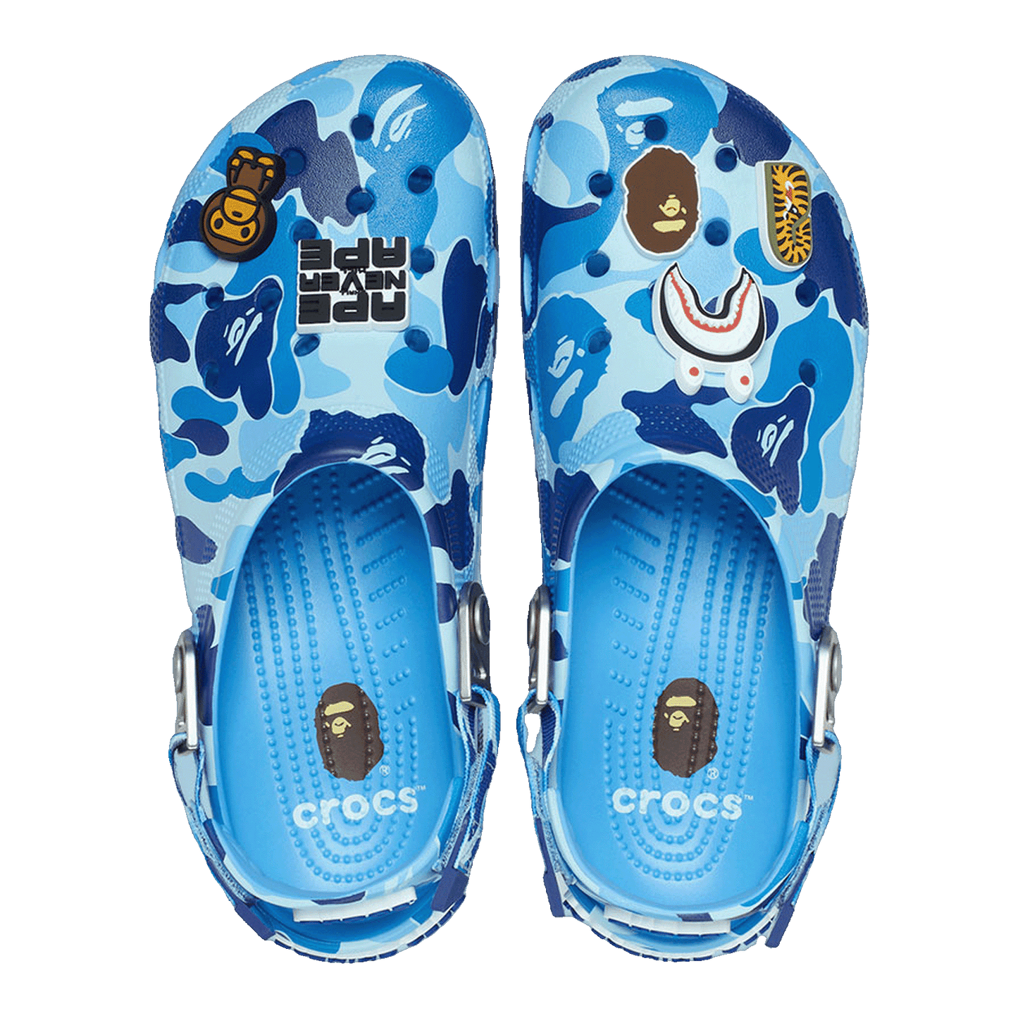 Crocs Classic Clog A Bathing Ape ABC Camo Blue Oben