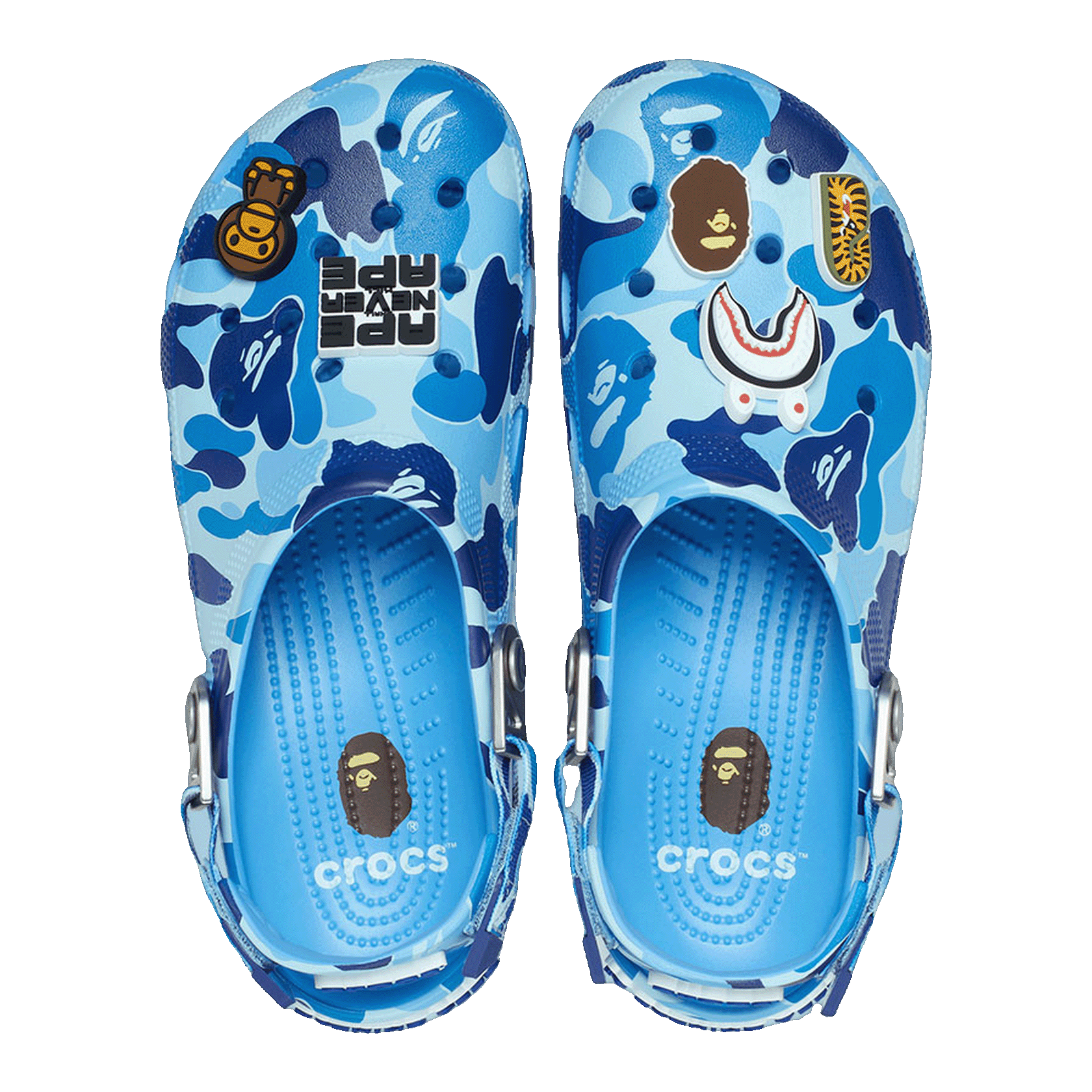 Crocs Classic Clog A Bathing Ape ABC Camo Blue Oben