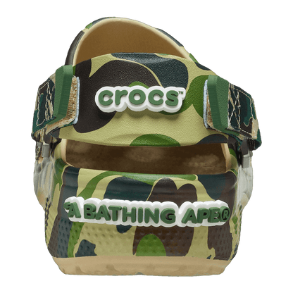 Crocs Classic Clog A Bathing Ape ABC Camo Green Back