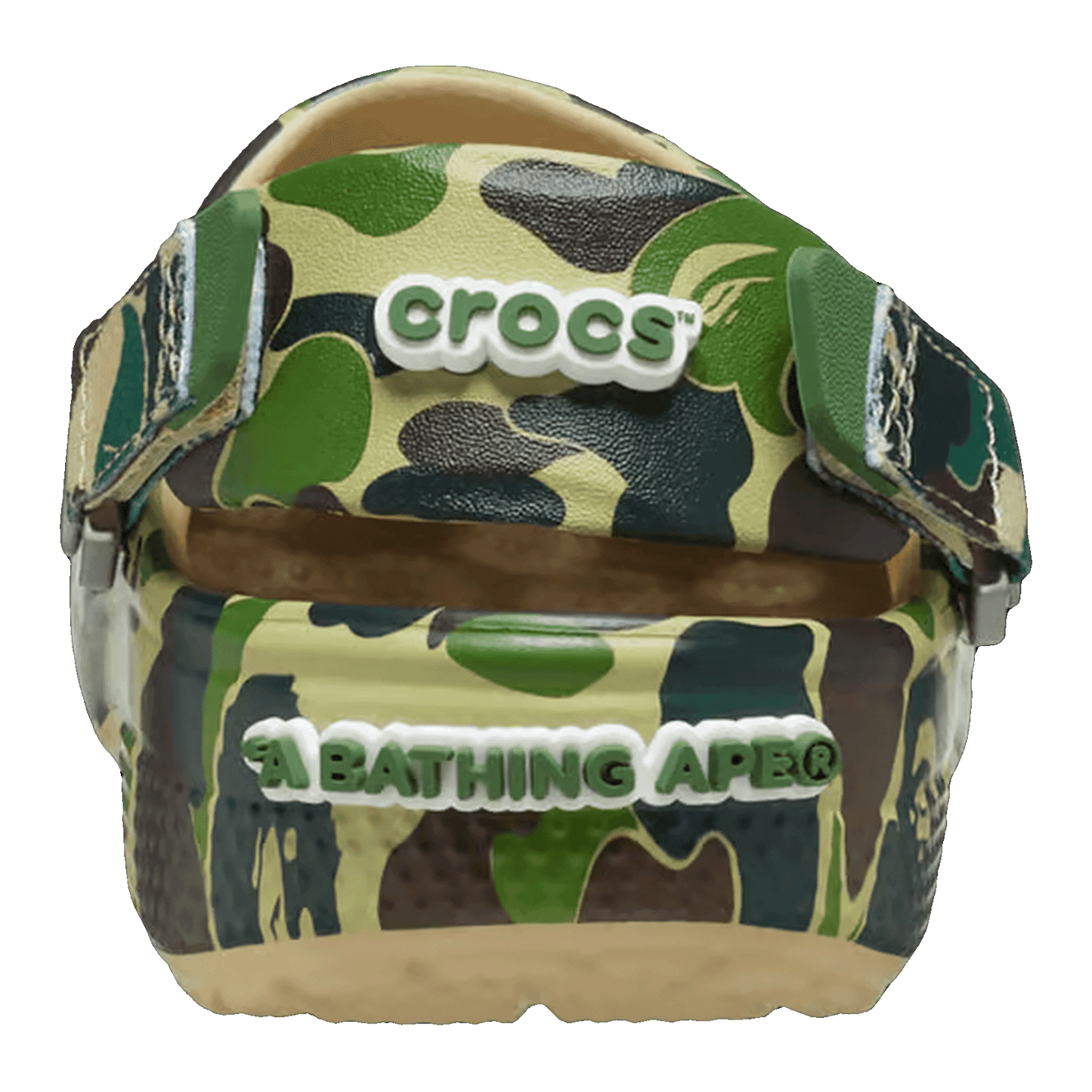 Crocs Classic Clog A Bathing Ape ABC Camo Green (Kids) Back