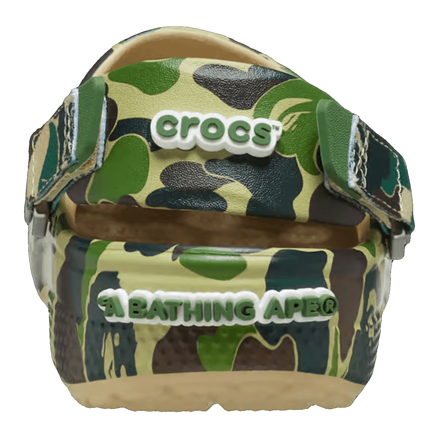 Crocs Classic Clog A Bathing Ape ABC Camo Green (Kids) Back