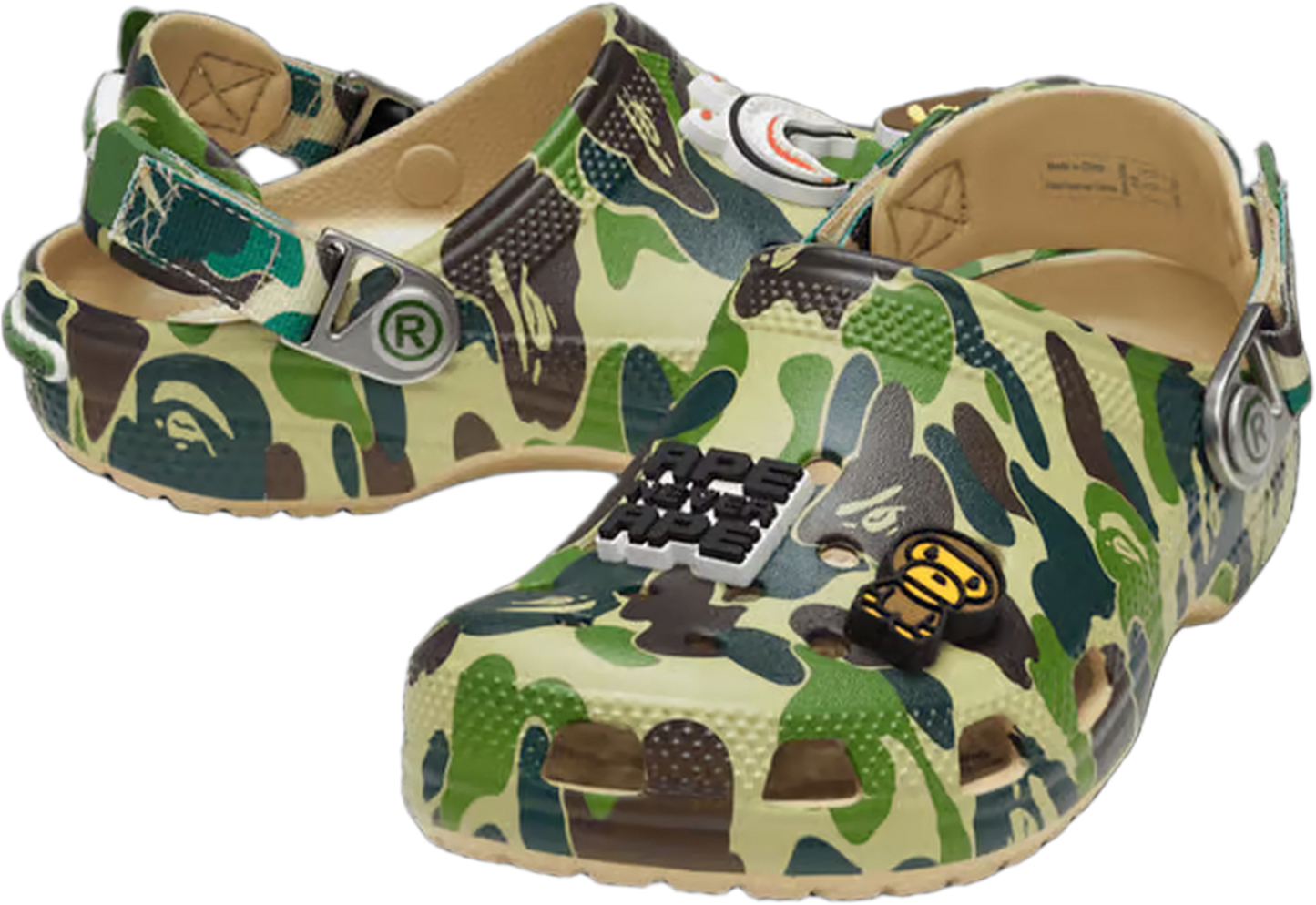 Crocs Classic Clog A Bathing Ape ABC Camo Green (Kids) Side
