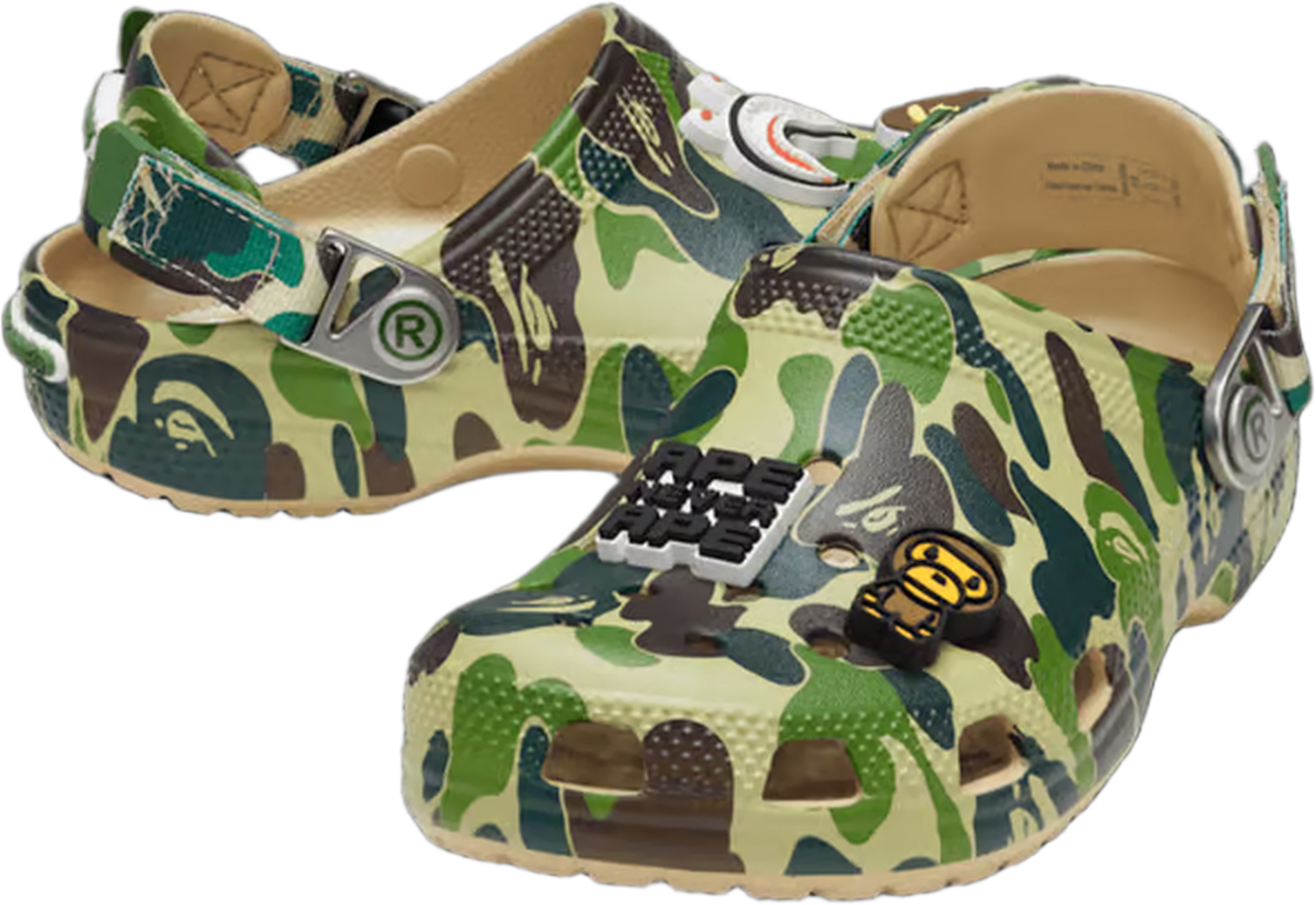 Crocs Classic Clog A Bathing Ape ABC Camo Green (Kids) Side