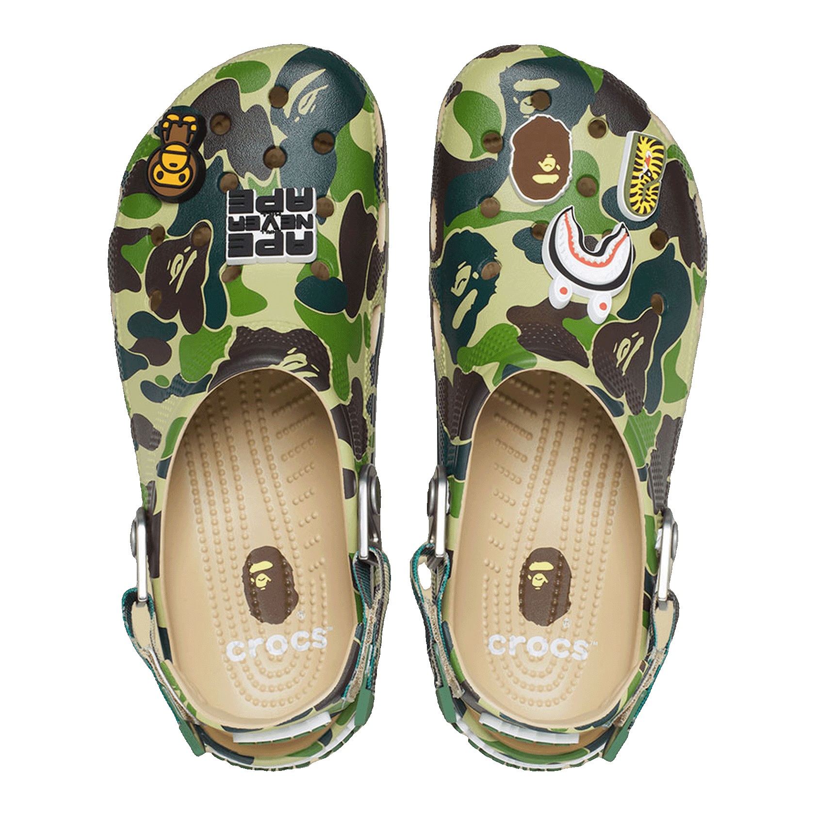 Crocs Classic Clog A Bathing Ape ABC Camo Green Oben