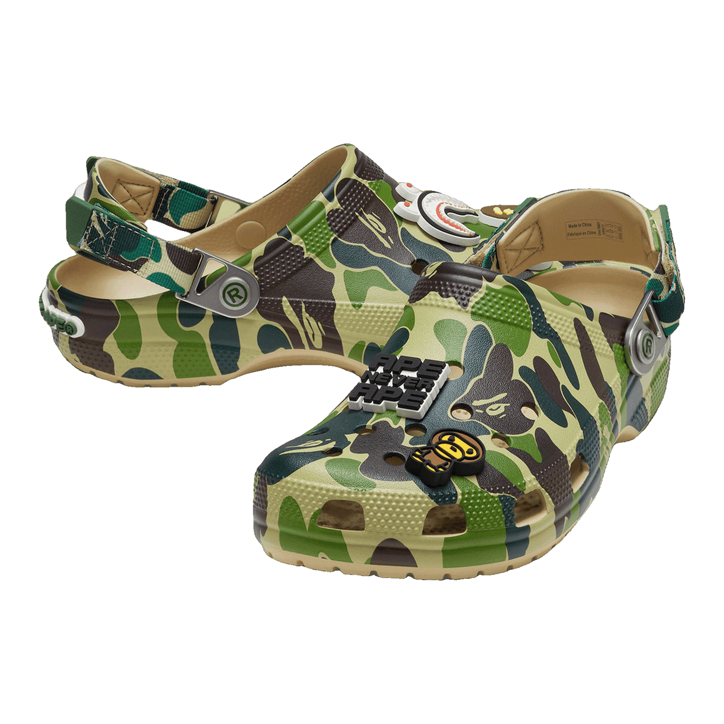 Crocs Classic Clog A Bathing Ape ABC Camo Green Side