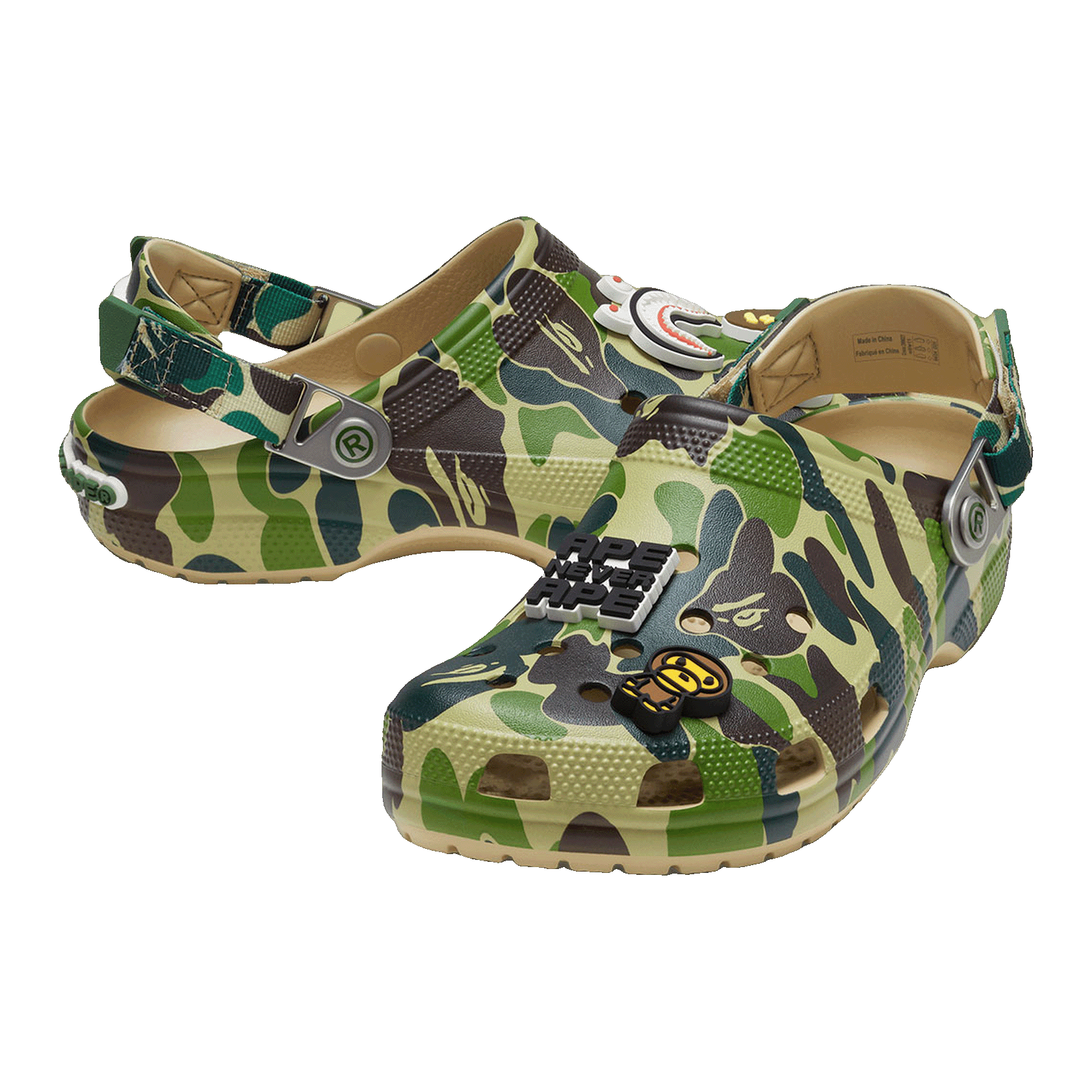 Crocs Classic Clog A Bathing Ape ABC Camo Green Side