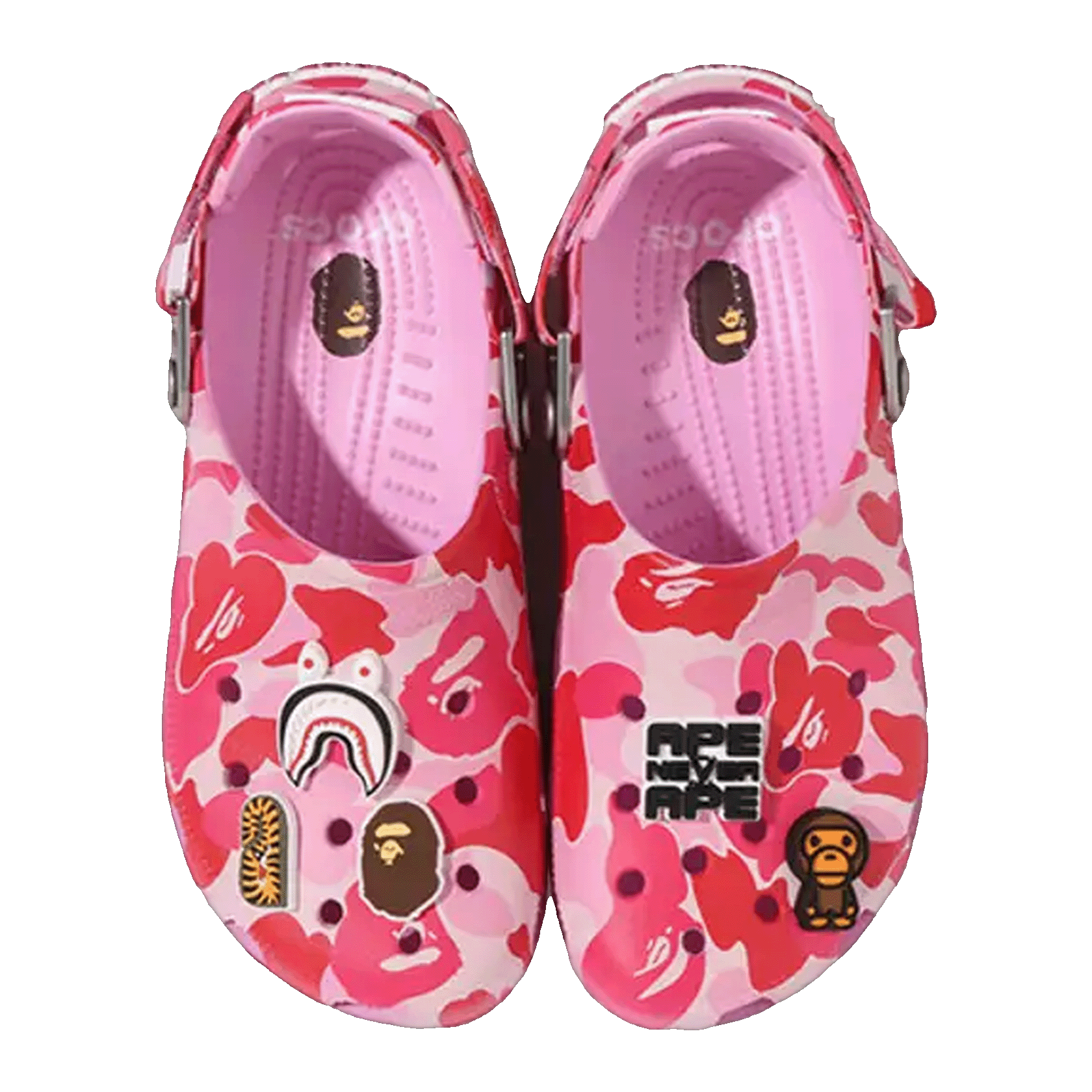 Crocs Classic Clog A Bathing Ape ABC Camo Pink Oben