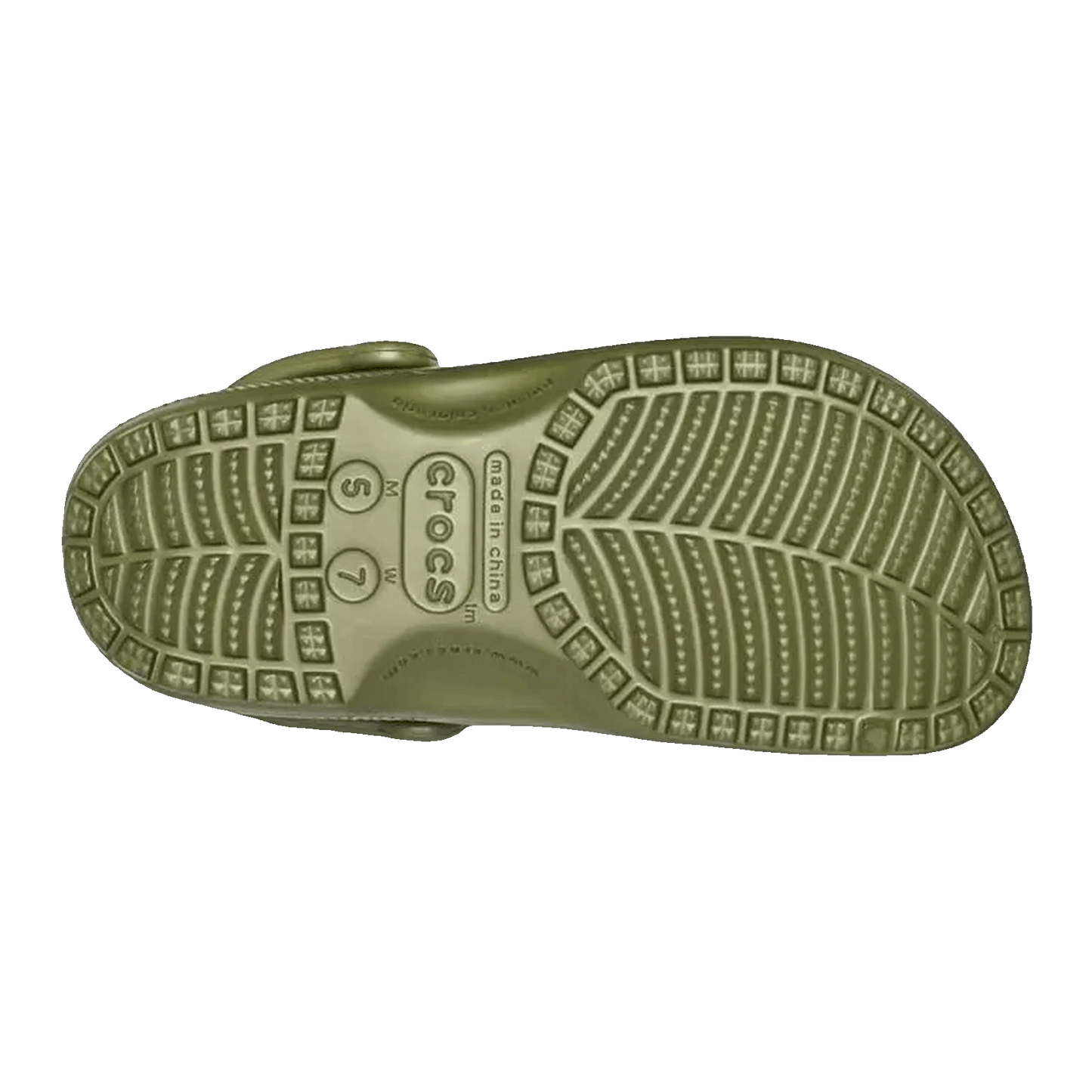 Crocs Classic Clog Army Green Sohle