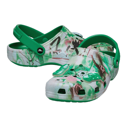 Crocs Classic Clog Futura Laboratories Green Ivy Side