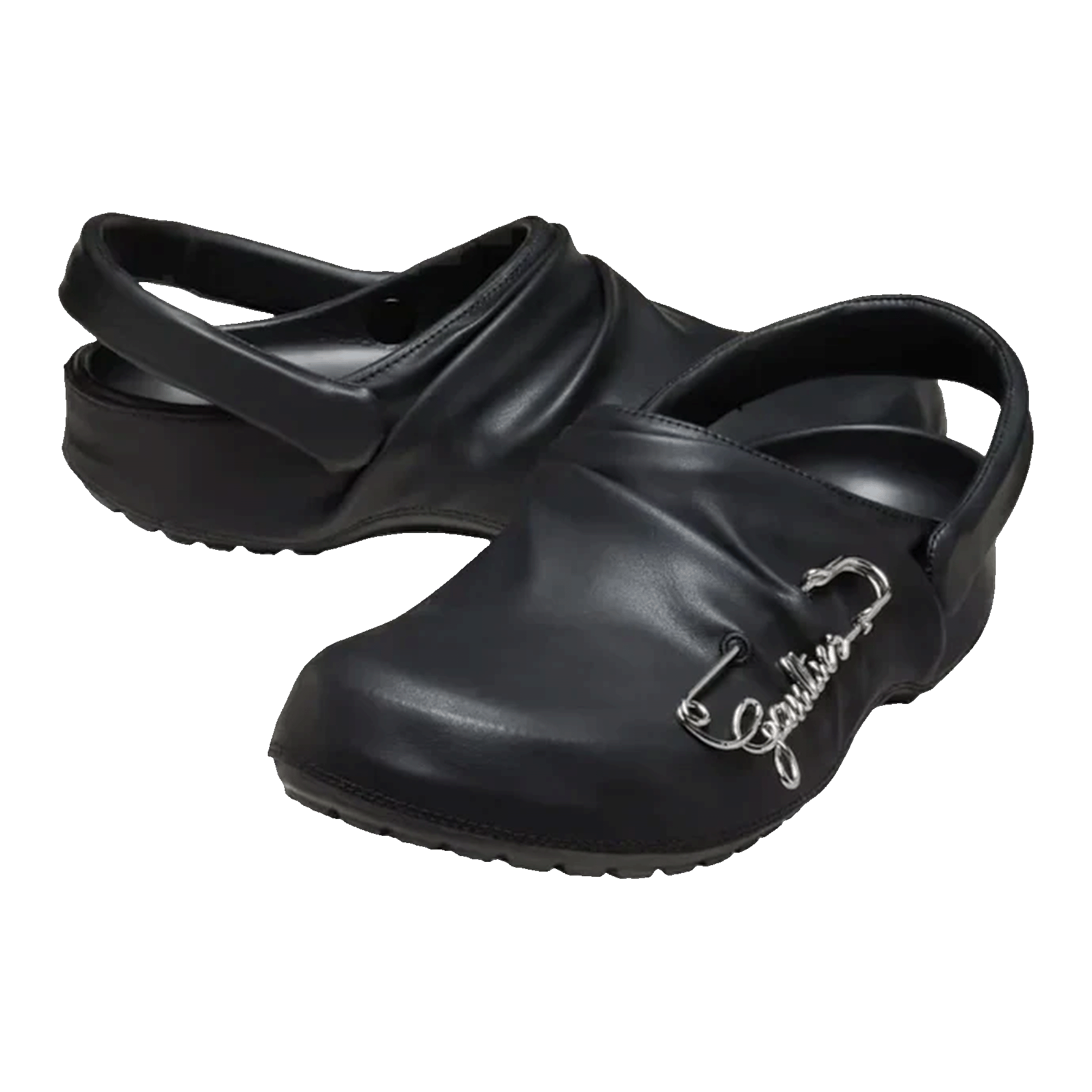 Crocs Classic Clog Jean Paul Gaultier Draped Black Side