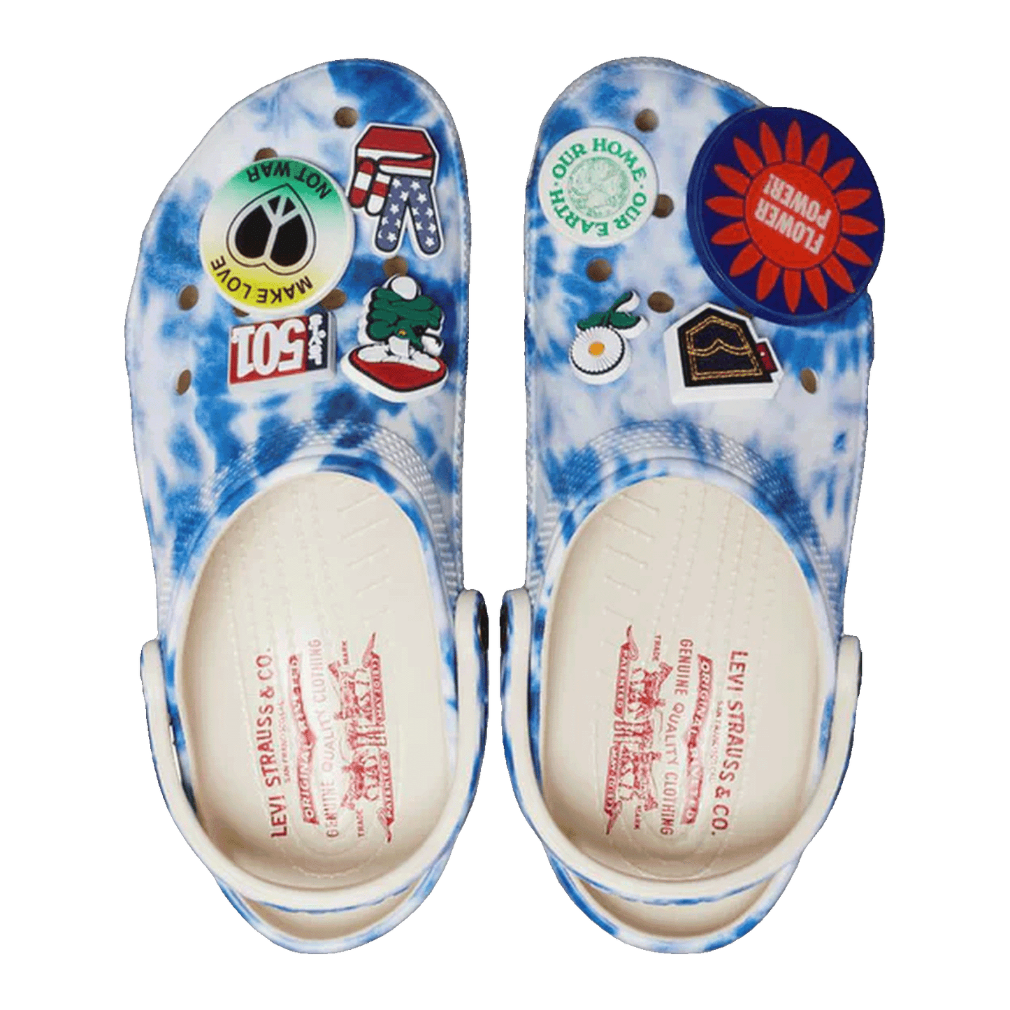 Crocs Classic Clog Levi's Tie-Dye Oben