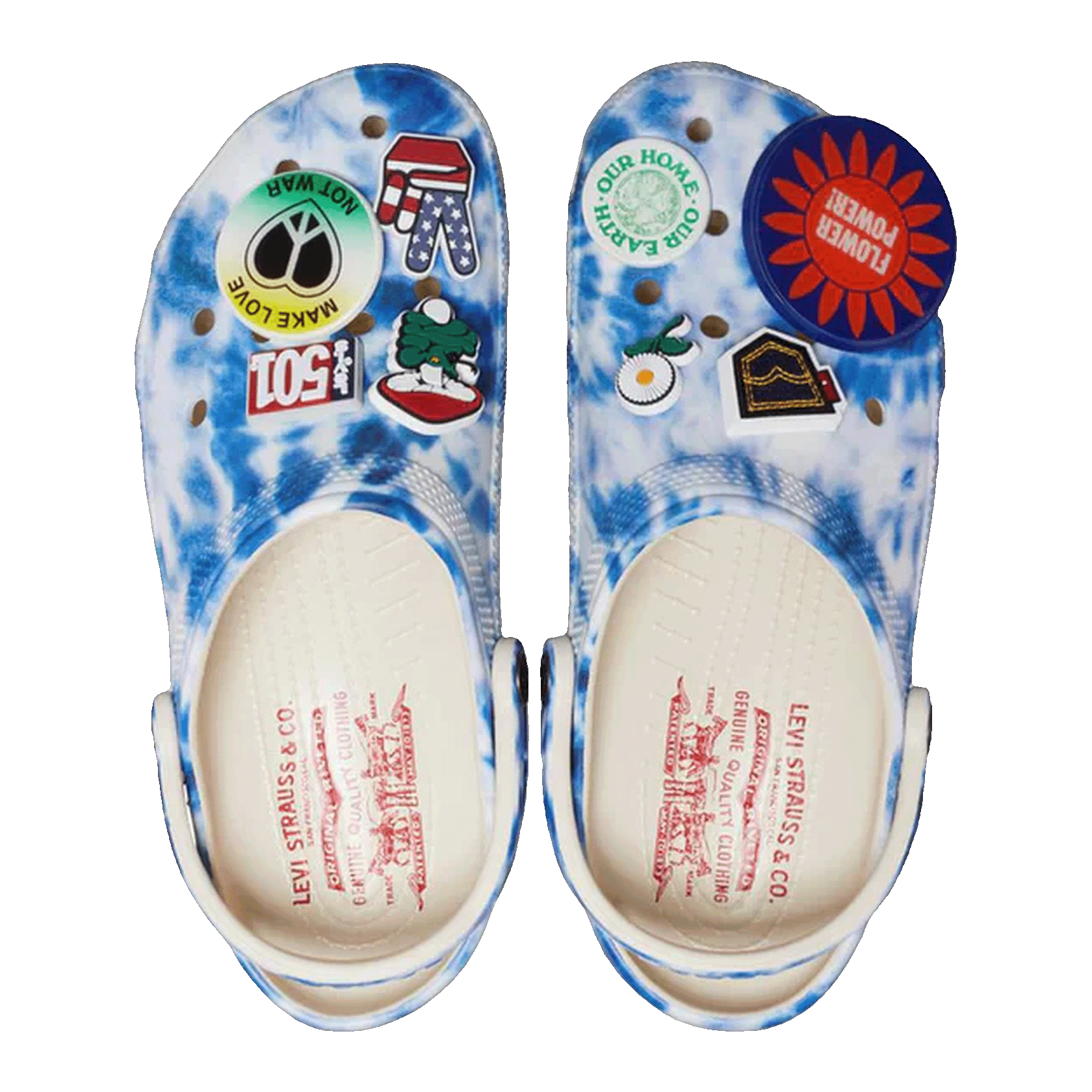 Crocs Classic Clog Levi's Tie-Dye Oben