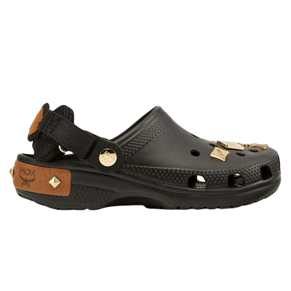 Crocs Classic Clog MCM Visetos Belt Bag Black Cognac Gold