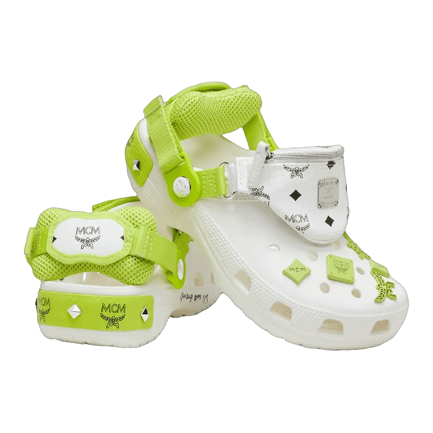 Crocs Classic Clog MCM White Green Side