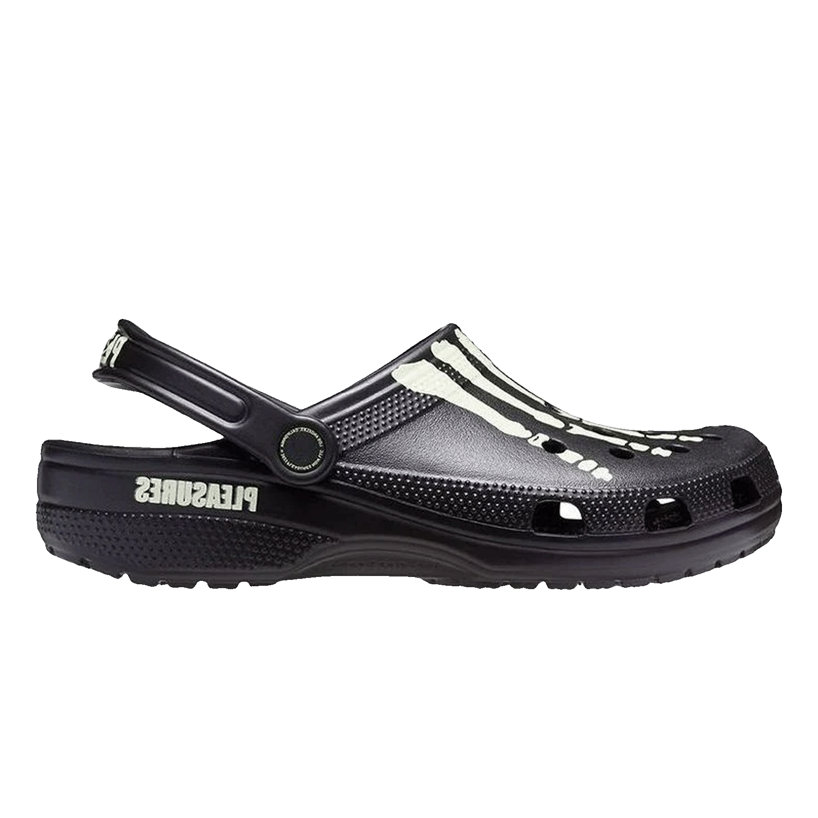 Crocs Classic Clog Pleasures Skeleton Black Glow