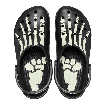Crocs Classic Clog Pleasures Skeleton Black Glow Oben