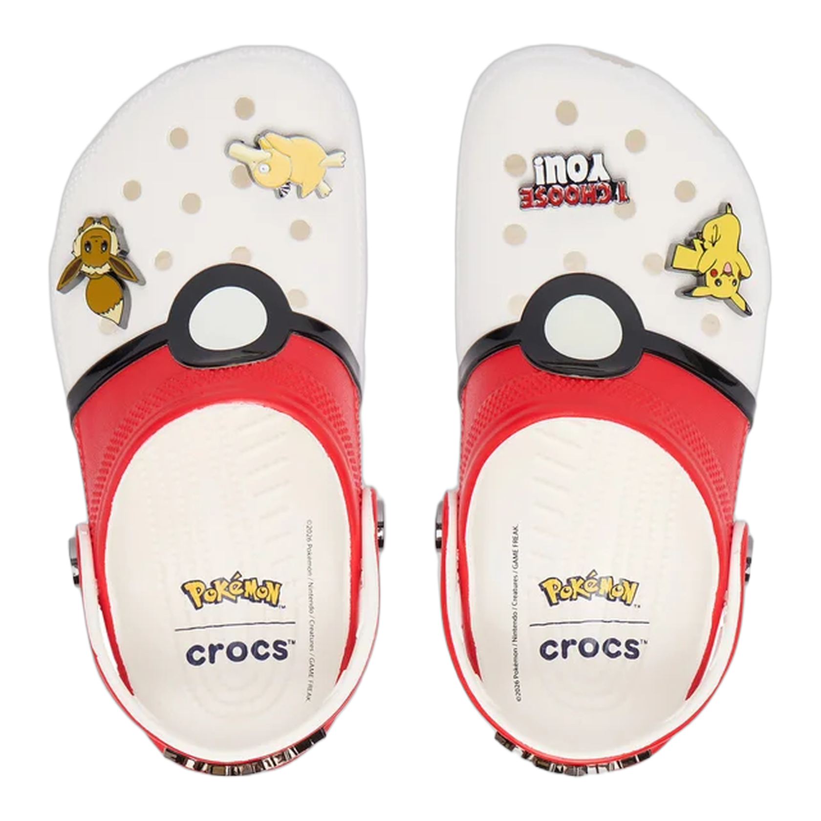 Crocs Classic Clog Pokémon Poké Ball (Kids) Oben 213596-90H