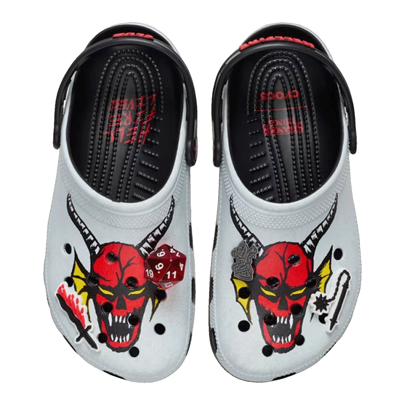 Crocs Classic Clog Stranger Things Hellfire Oben