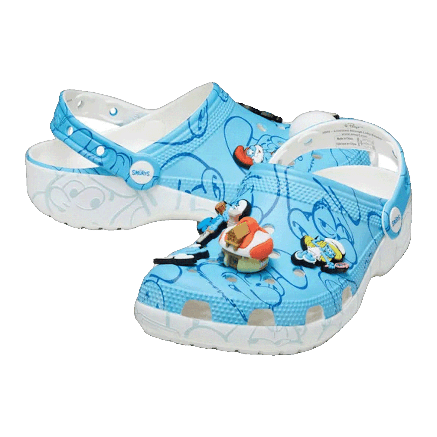 Crocs Classic Clog The Smurfs Side
