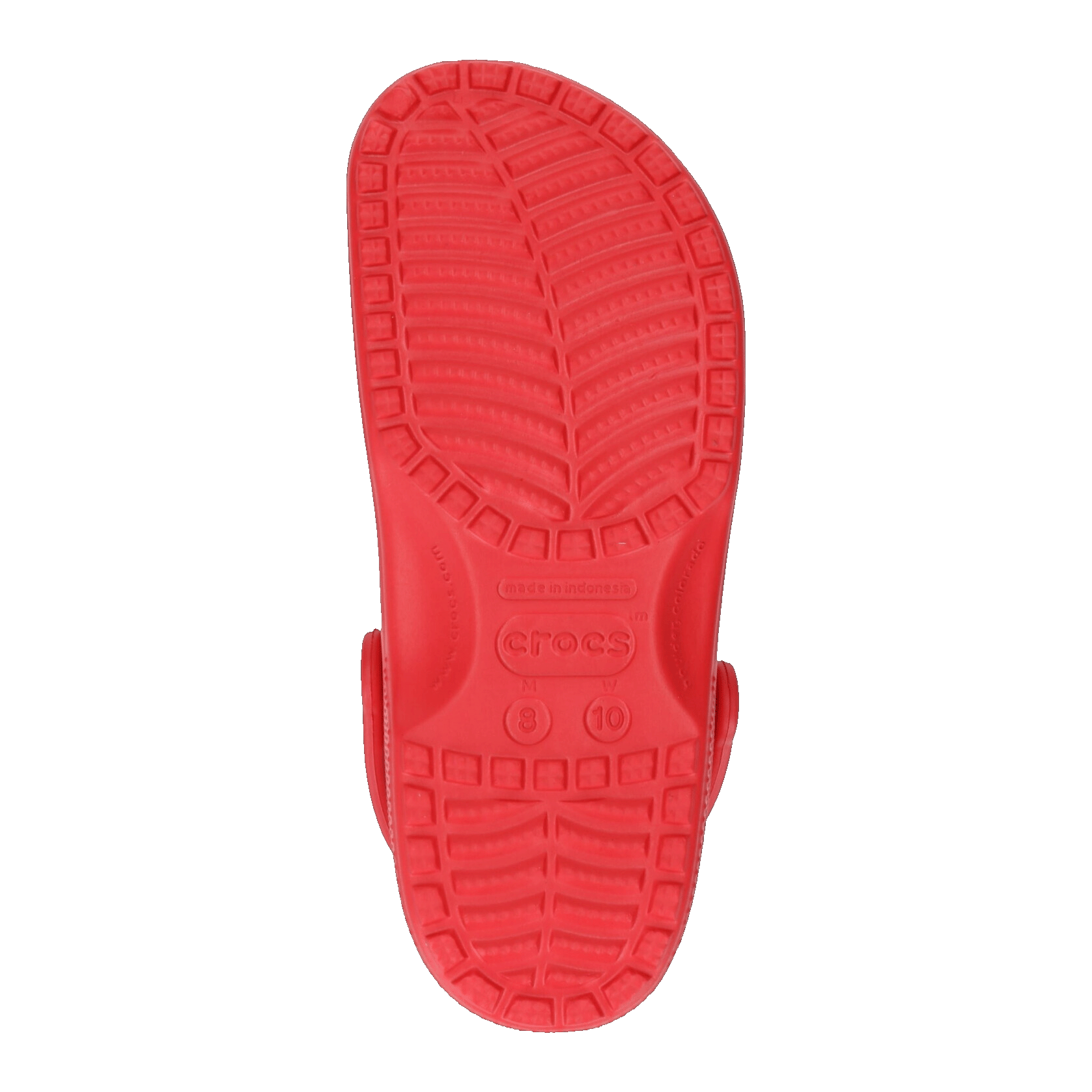 Crocs Classic Clog Varsity Red Sohle