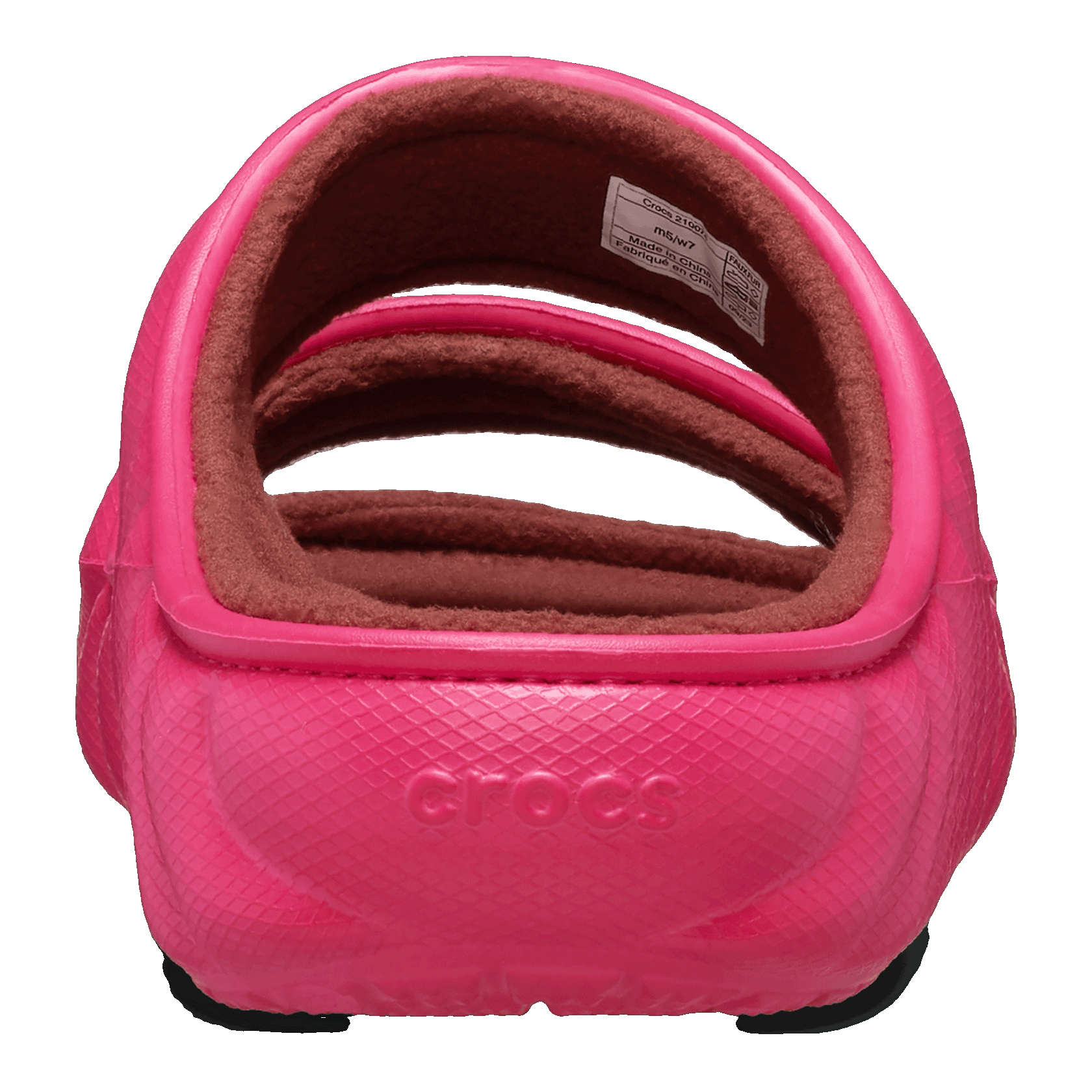 Crocs Classic Cozzzy Overpuff Sandal Dragon Fruit Back