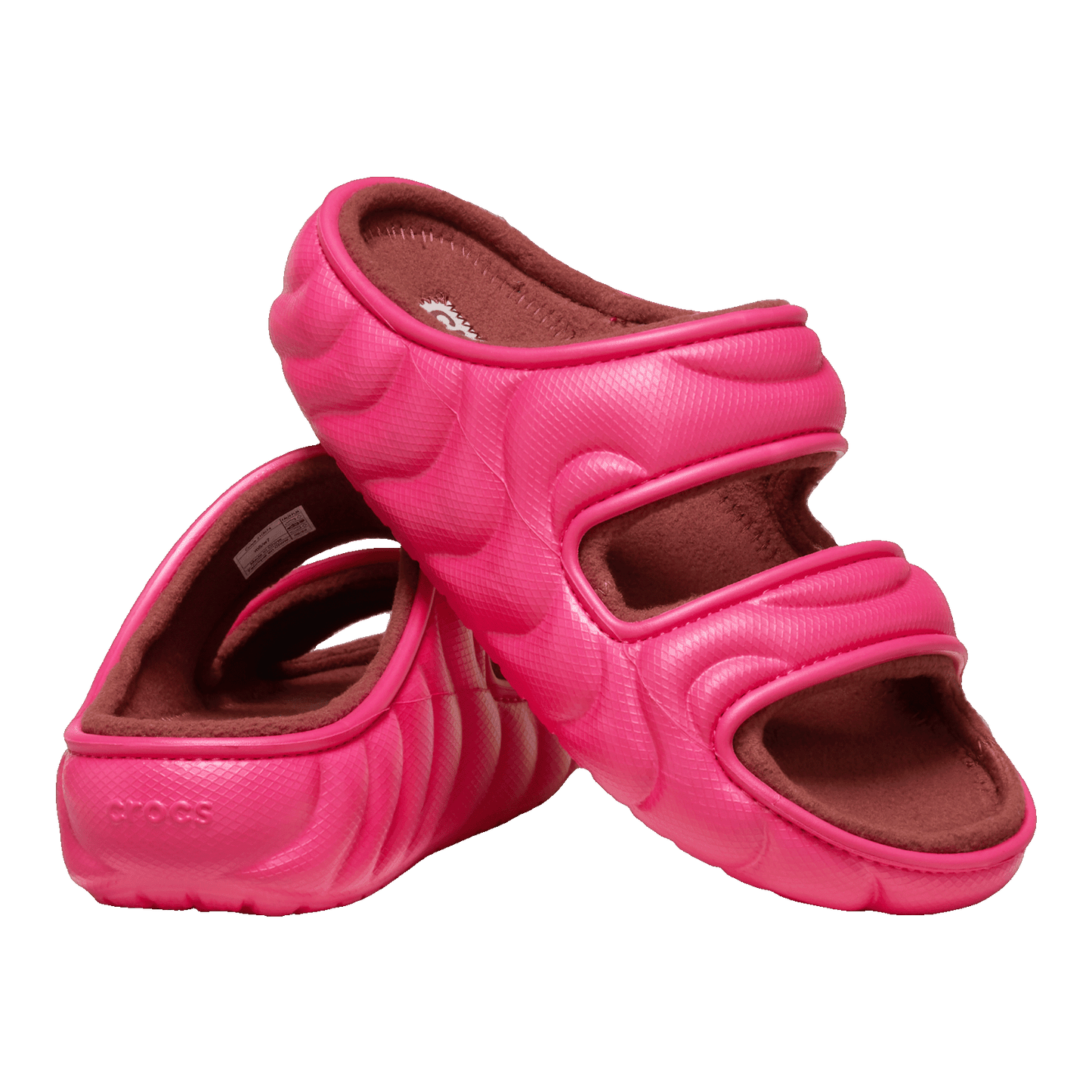 Crocs Classic Cozzzy Overpuff Sandal Dragon Fruit Side