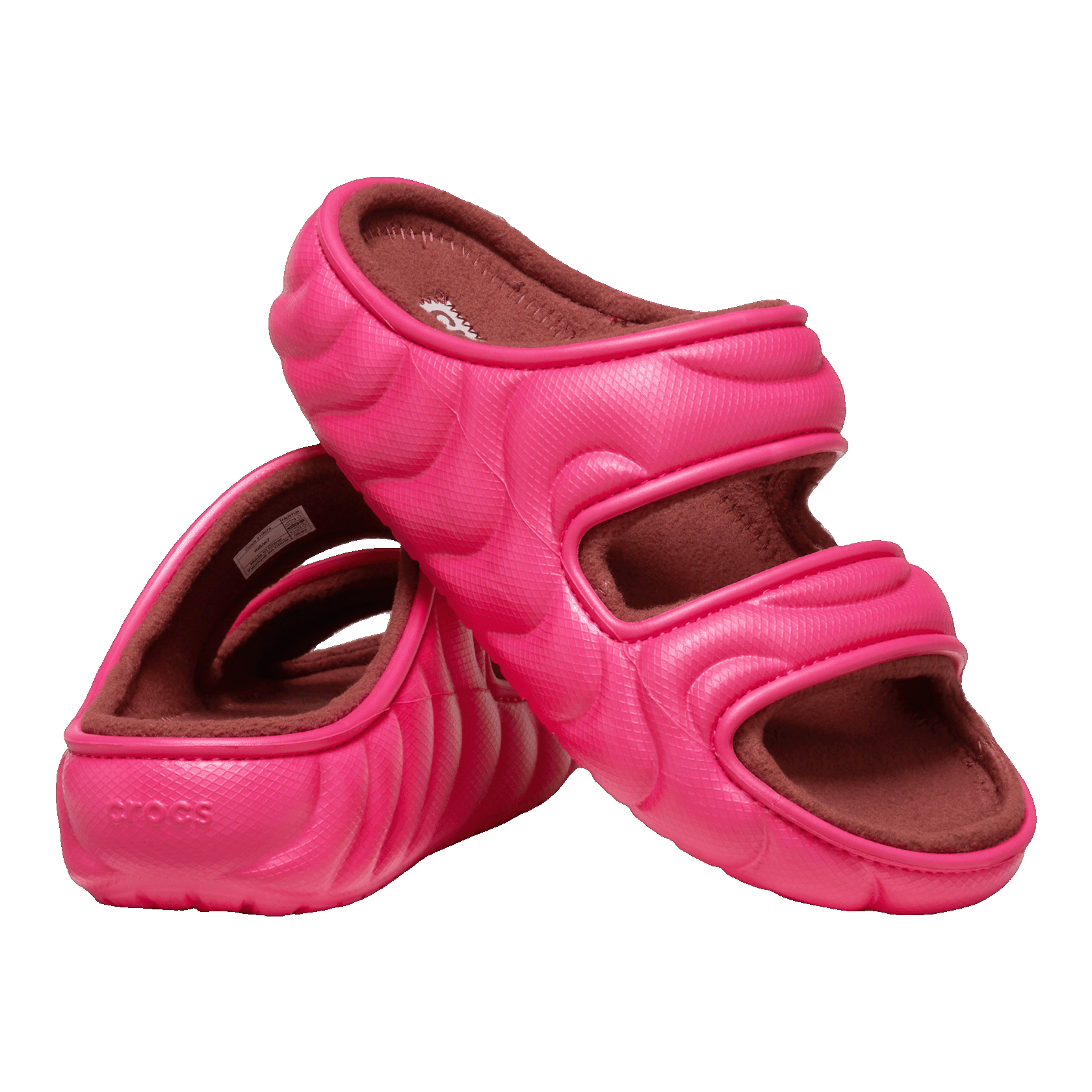 Crocs Classic Cozzzy Overpuff Sandal Dragon Fruit Side