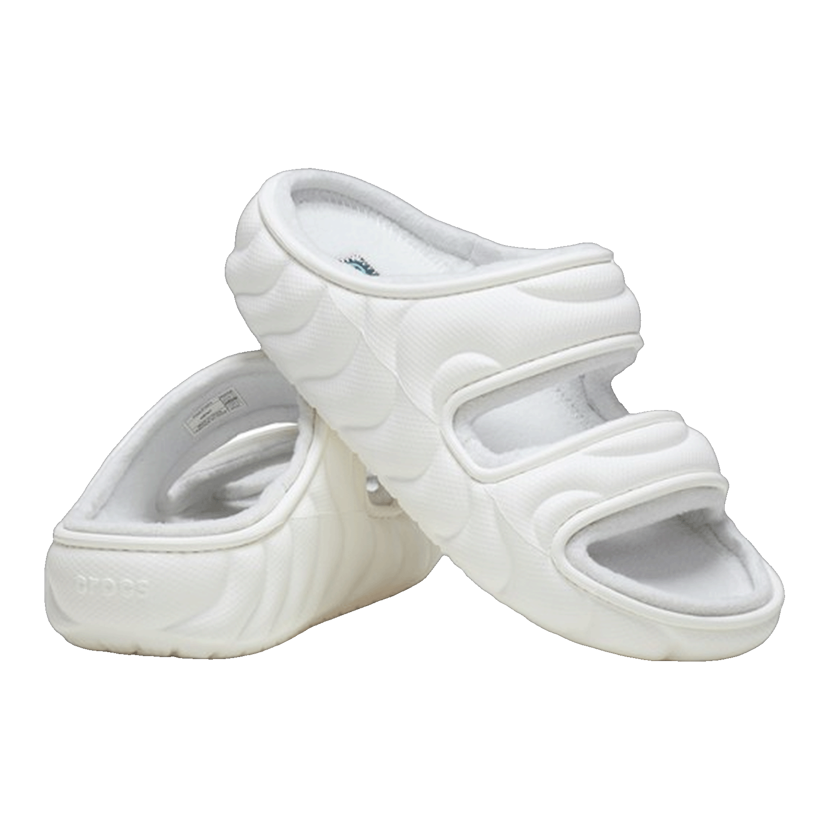 Crocs Classic Cozzzy Overpuff Sandal White Side