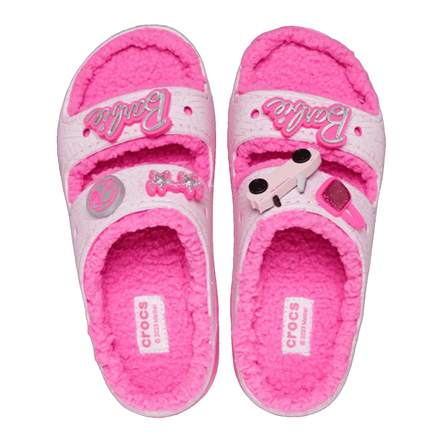 Crocs Classic Cozzzy Sandal Barbie Electric Pink Oben