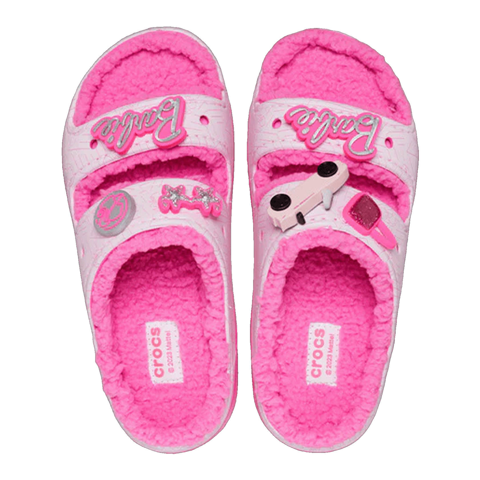 Crocs Classic Cozzzy Sandal Barbie Electric Pink Oben