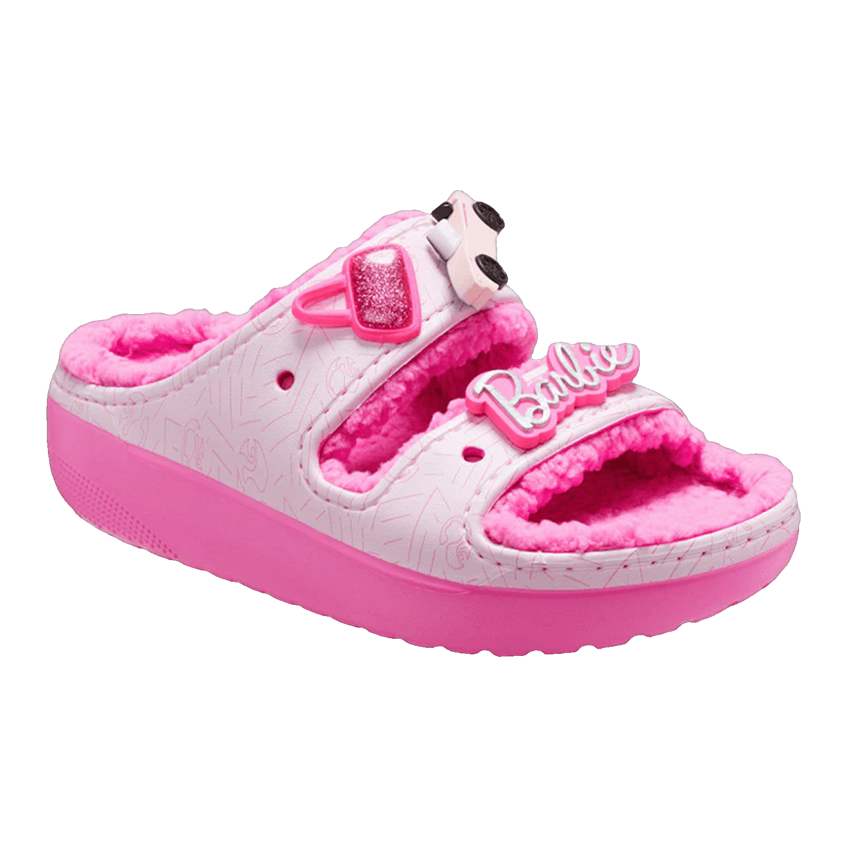 Crocs Classic Cozzzy Sandal Barbie Electric Pink Side