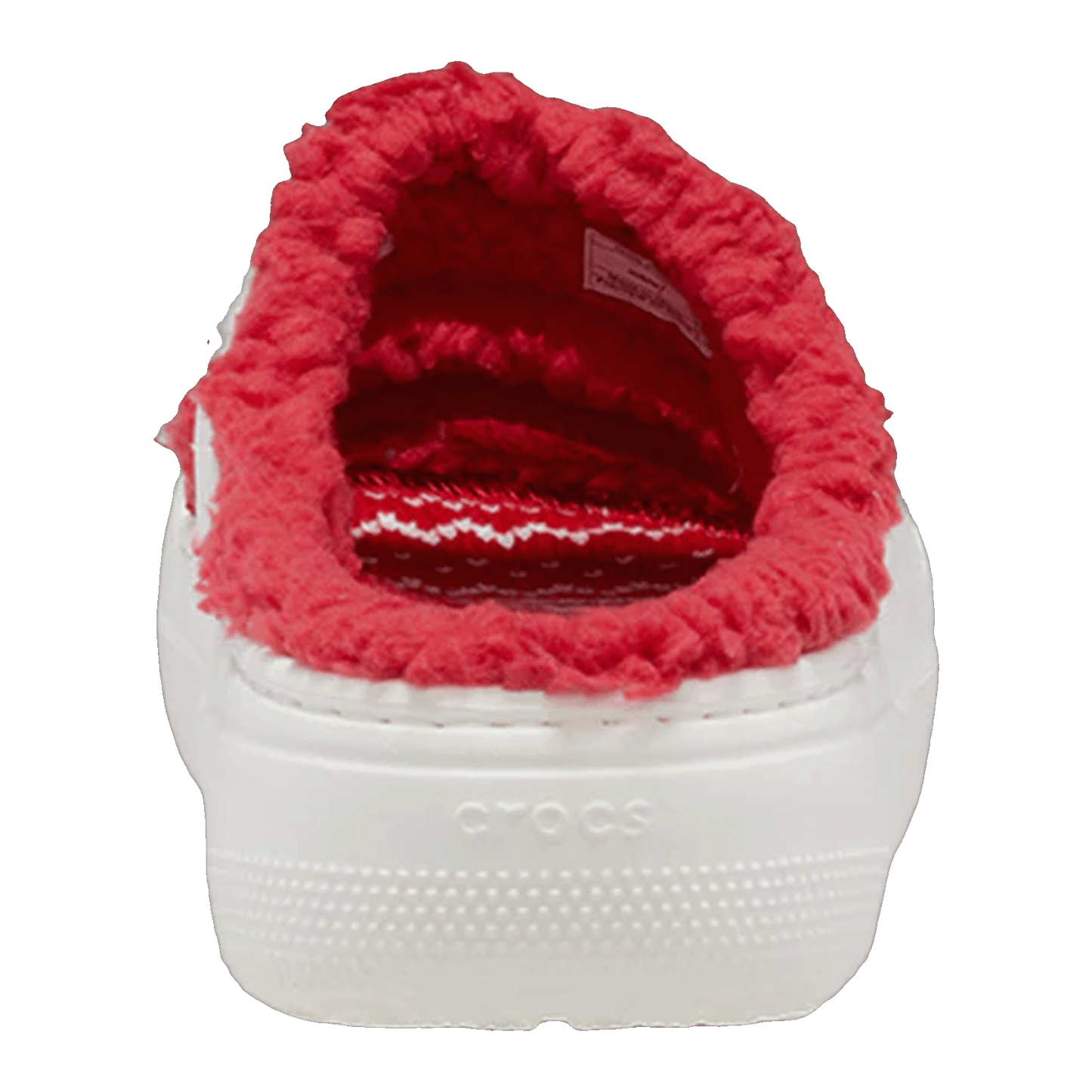 Crocs Classic Cozzzy Sandal Holiday Sweater Back