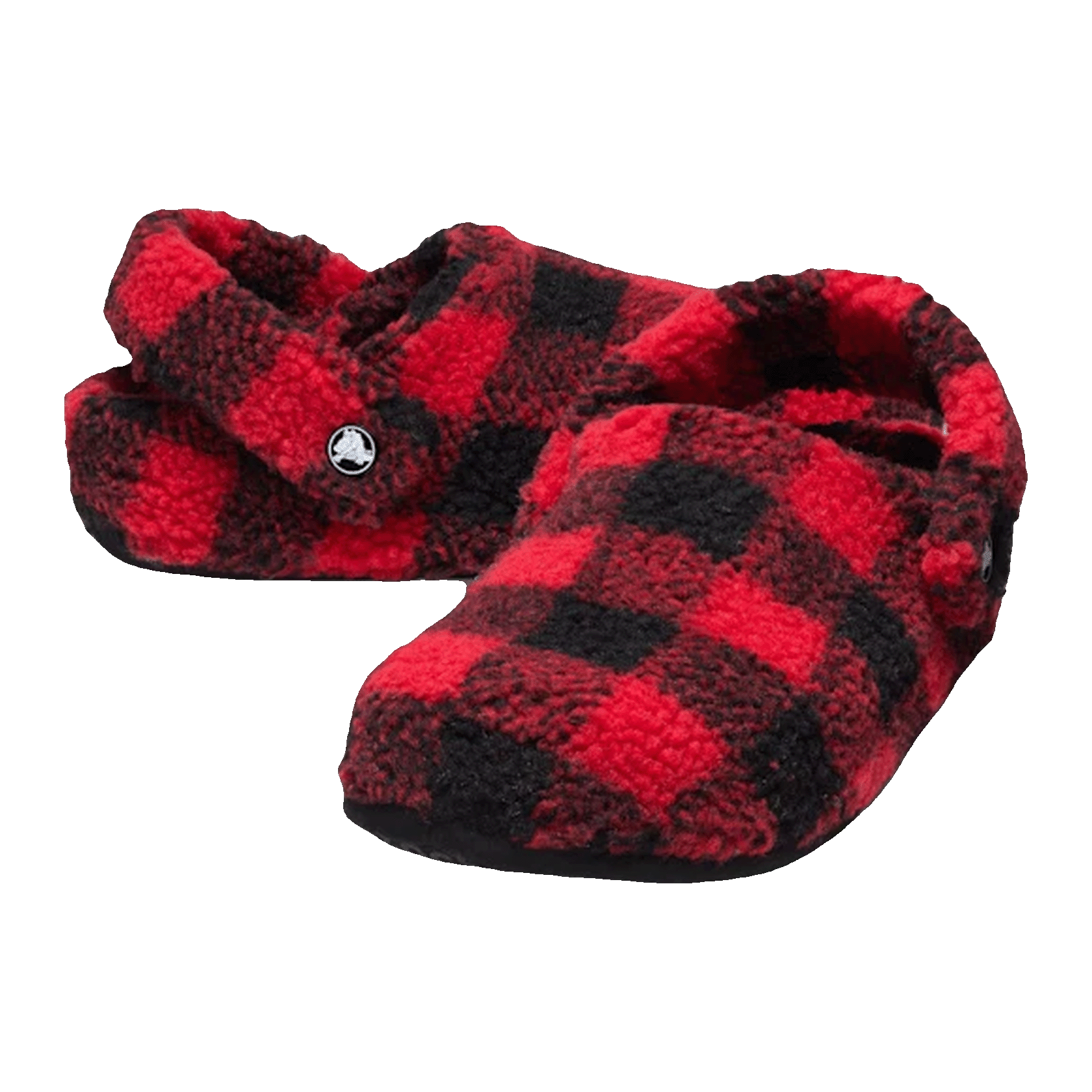 Crocs Classic Cozzzy Slipper Buffalo Check Red Side