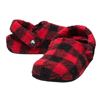 Crocs Classic Cozzzy Slipper Buffalo Check Red Side